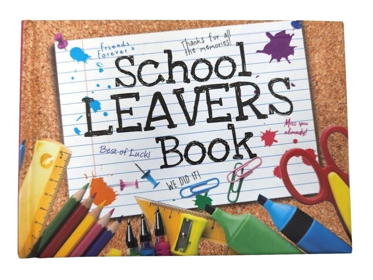 Leavers Book School College Autograph Book Hard Backed Padded Cover Keepsake
