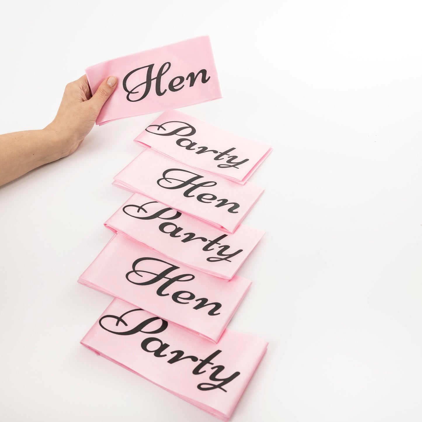 Hen Party Sashes Pink Black Rose Gold Glitter Hen Party Keechi & co.
