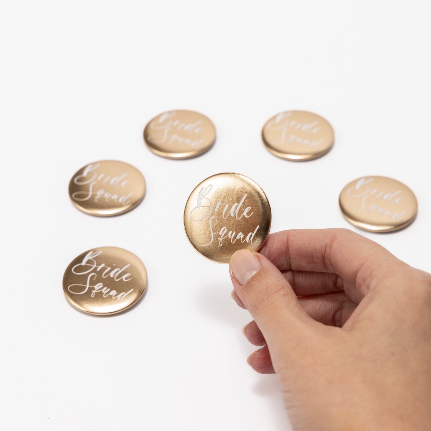 Hen Party bride squad 8 Badge team Bride Hen Party Night Do Badges Gold Accessories Bag Fillers Pack Of 8 Pieces Keechi & co.