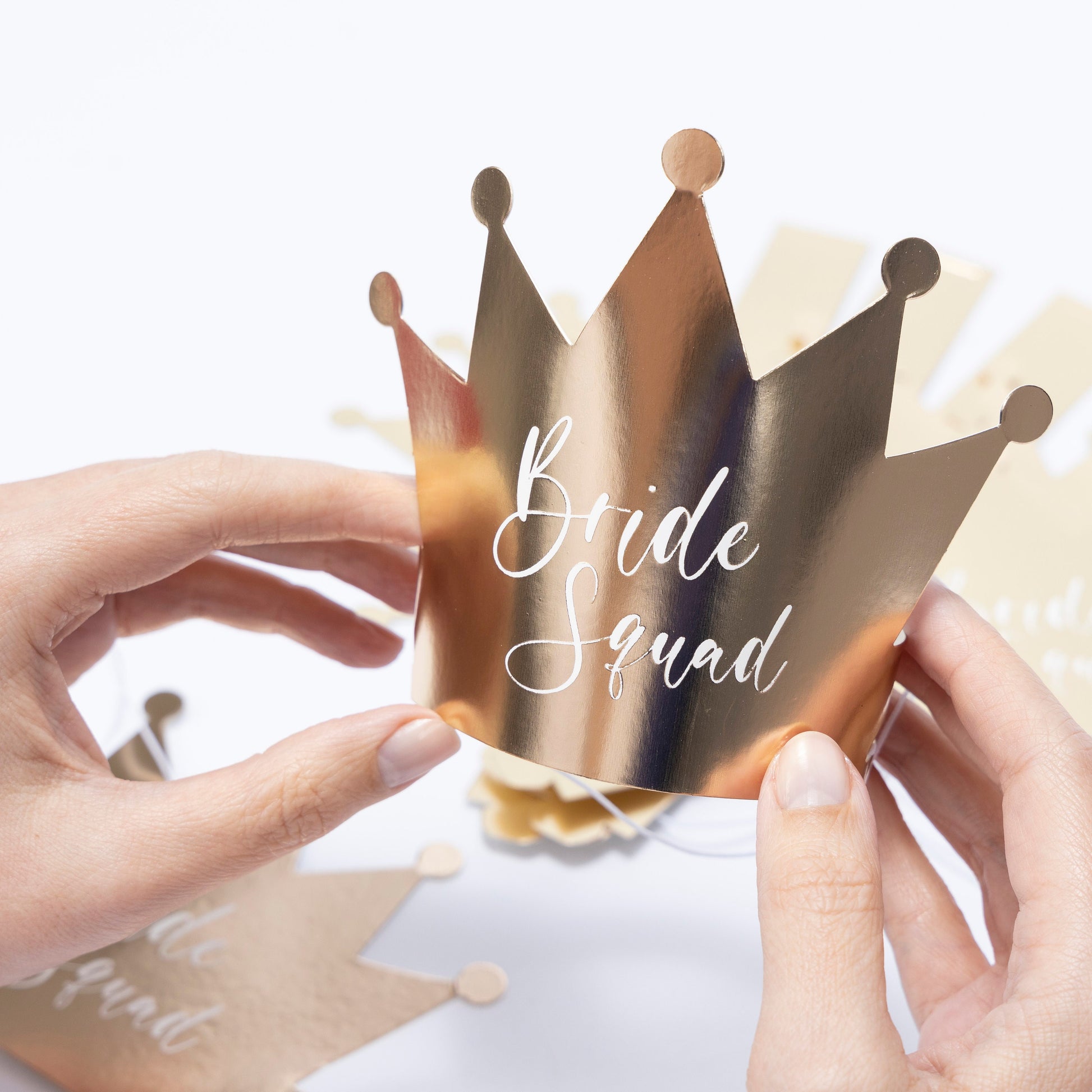 Bride Squad Gold Foil Paper Crowns: Bridal Shower Party Favors (Pack of 8) Etsy