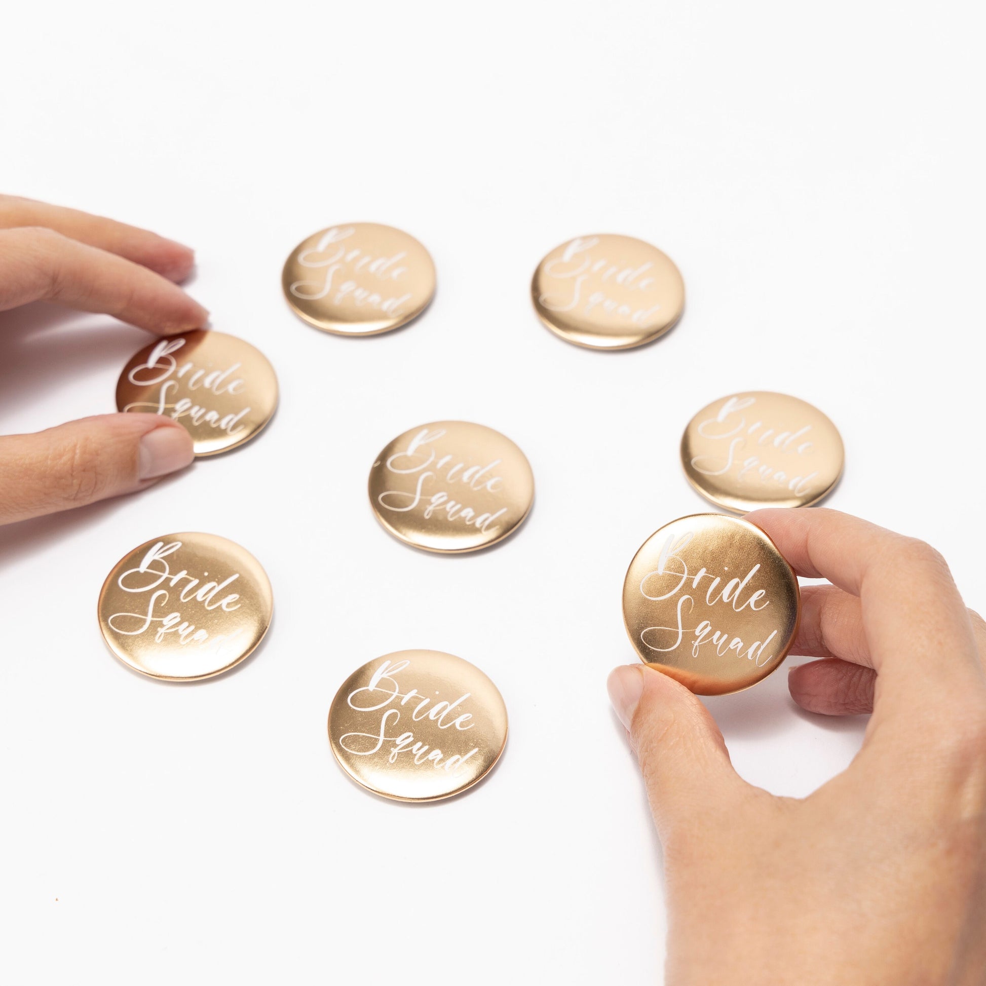 Bride Squad Gold Badges: Hen Party Accessories, Pack of 8 Etsy