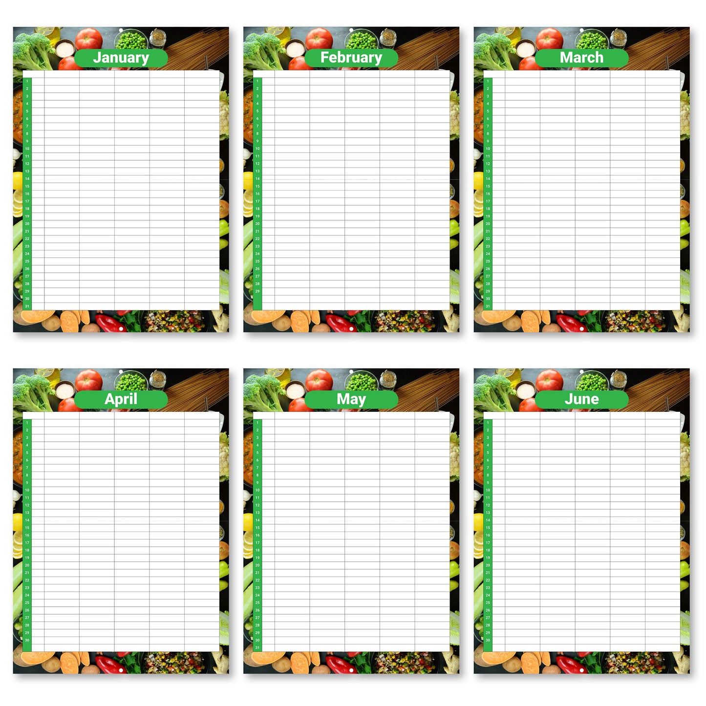 meal Planner Calendar food journal Diet Diary Slimming Weight Loss Tracker Dieting