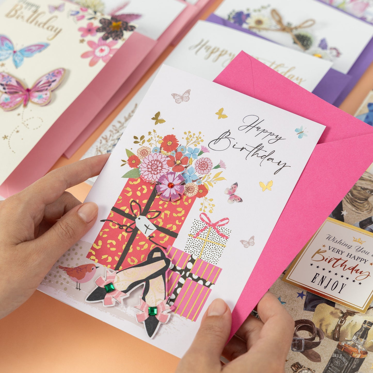 Birthday Cards Bumper Pack of 16 Luxury 3D Handmade Male Female Kids 13cm x 19cm Keechi & co.