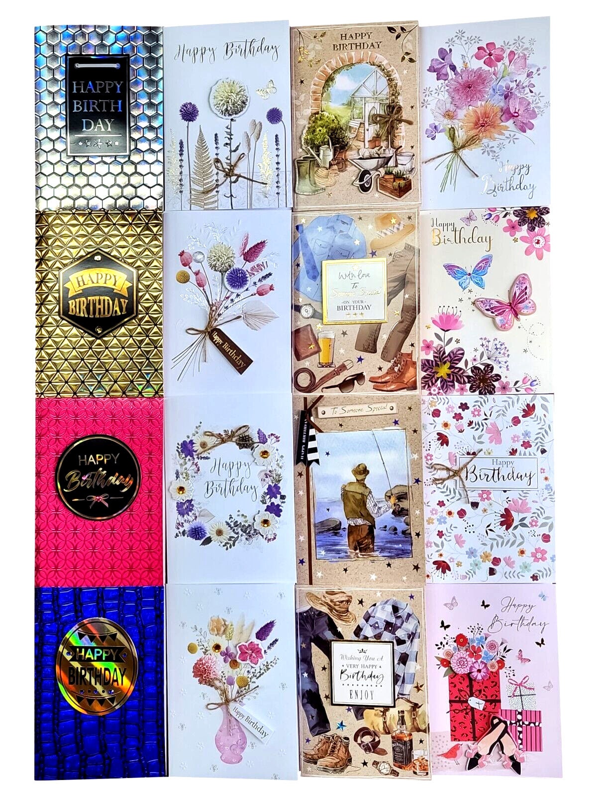 Bumper Pack 16 Luxury 3D Handmade Birthday Cards Male Female Kids 13cm x 19cm Etsy