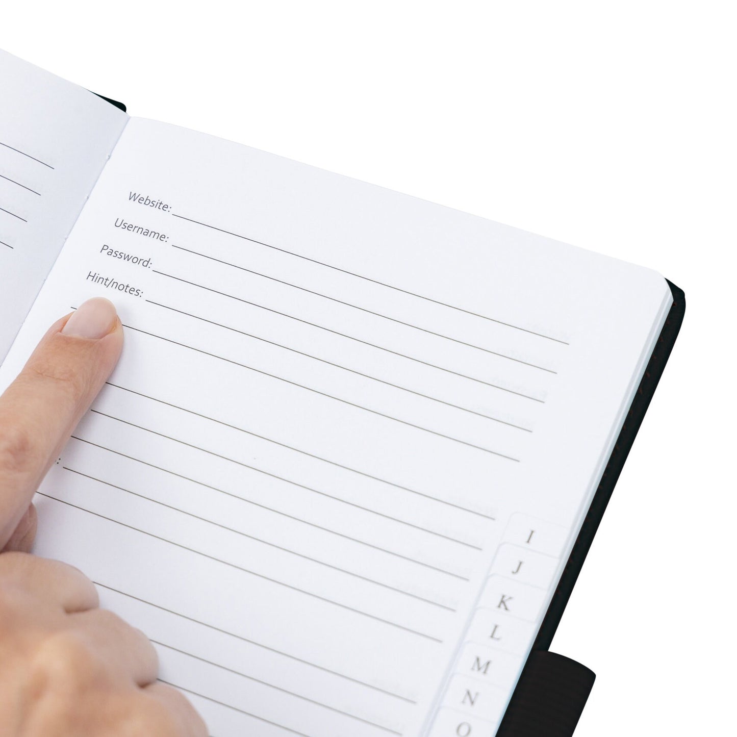 Password Username Book A-Z Index Tabs Hard Back Contact Book With Pen Black
