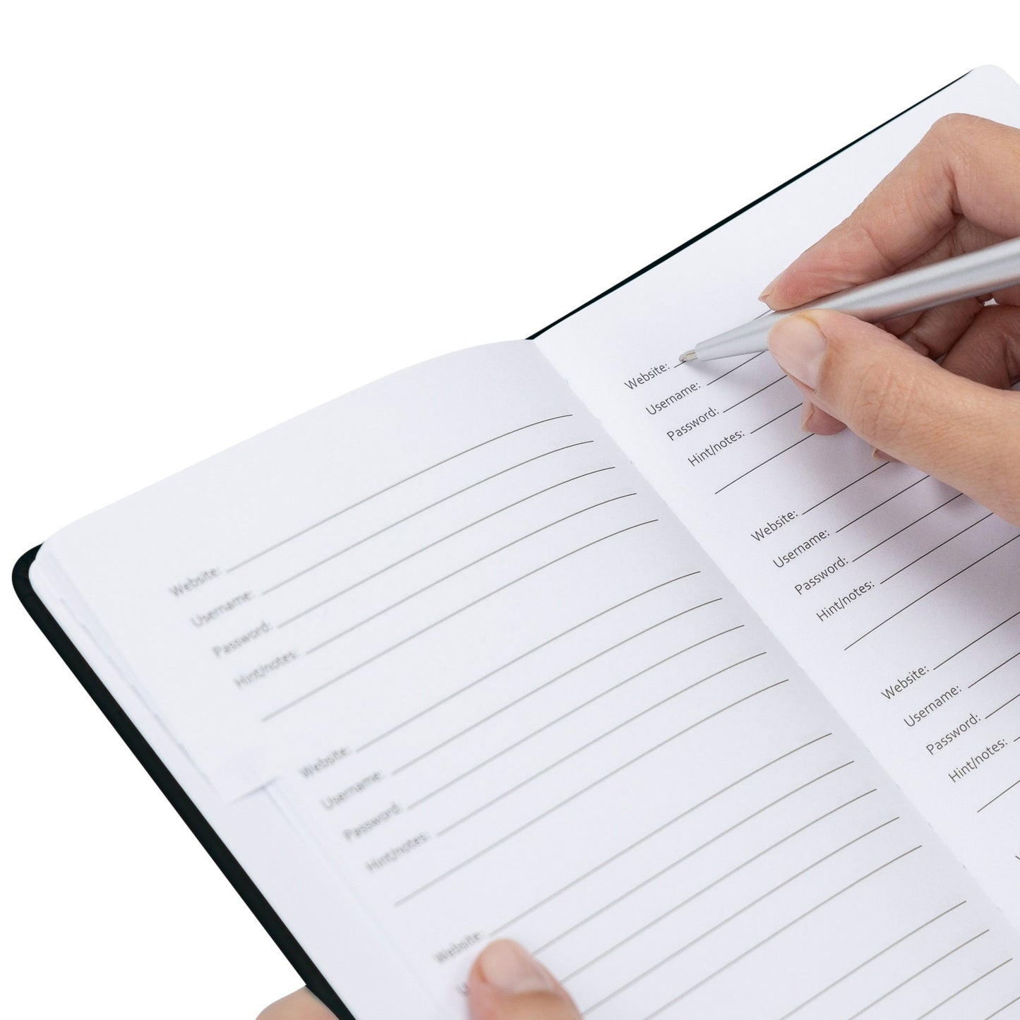 Password Username Book A-Z Index Tabs Hard Back Contact Book With Pen Black