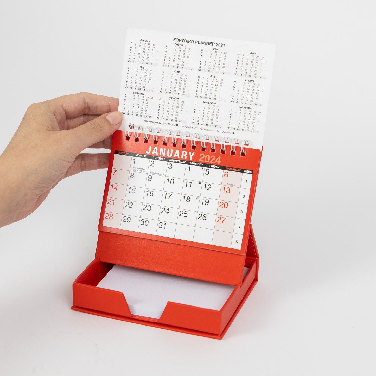 2025 Desk Calendar: Week to View, Stand Up Planner