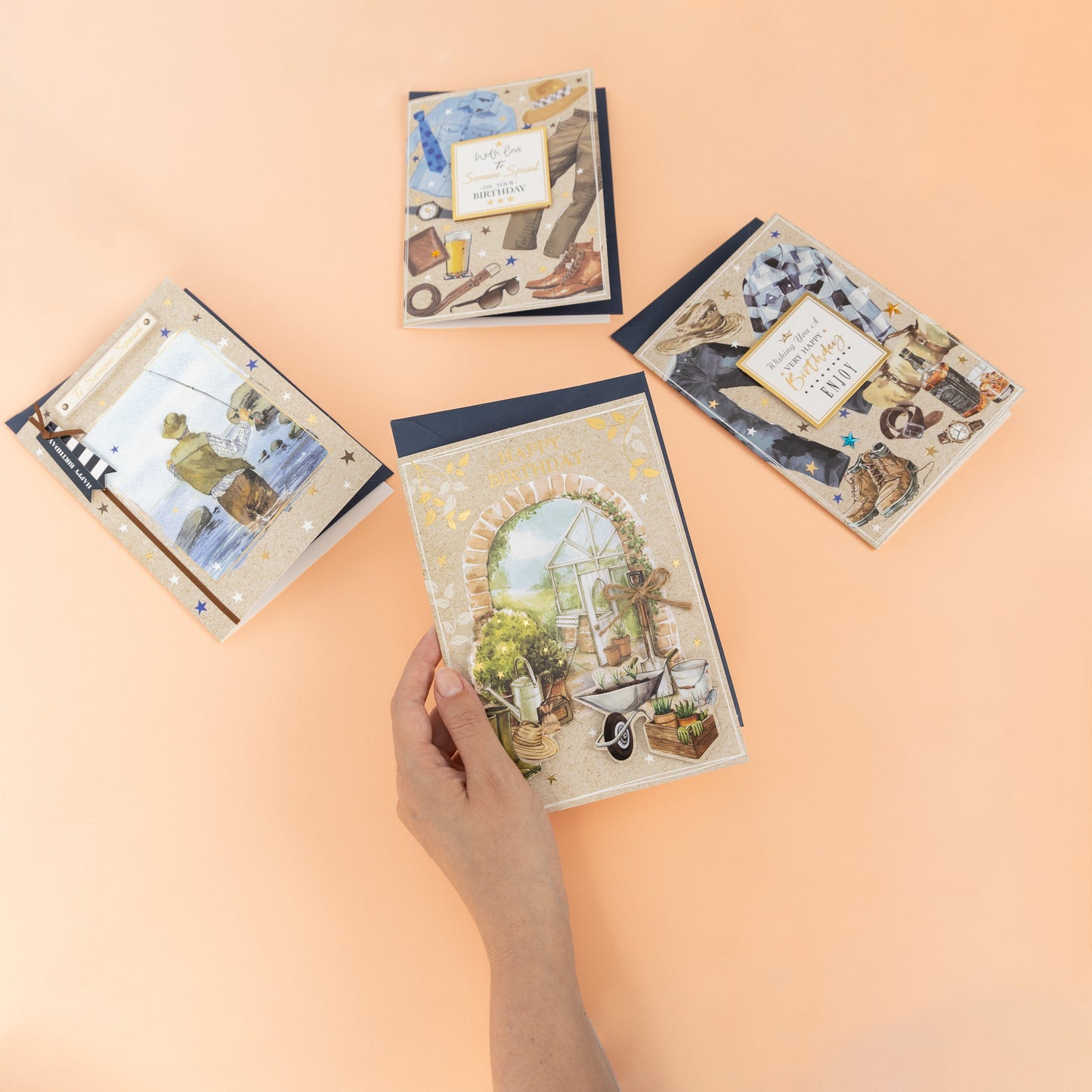 Birthday Cards Bumper Pack of 16 Luxury 3D Handmade Male Female Kids 13cm x 19cm Keechi & co.