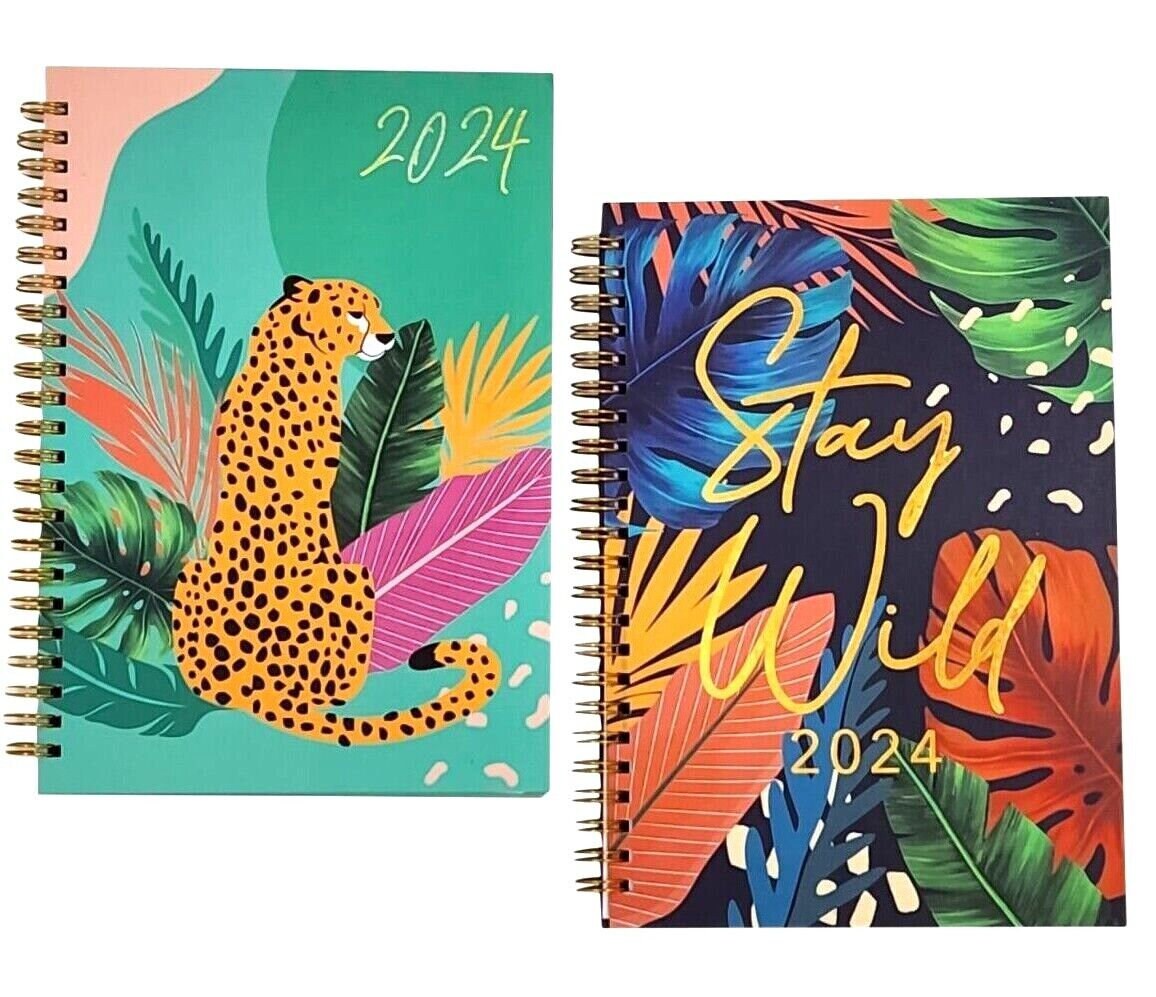 Wiro Diary A5 2024 Week to View Planner Hardback Diaries Organiser full year Keechi & co.