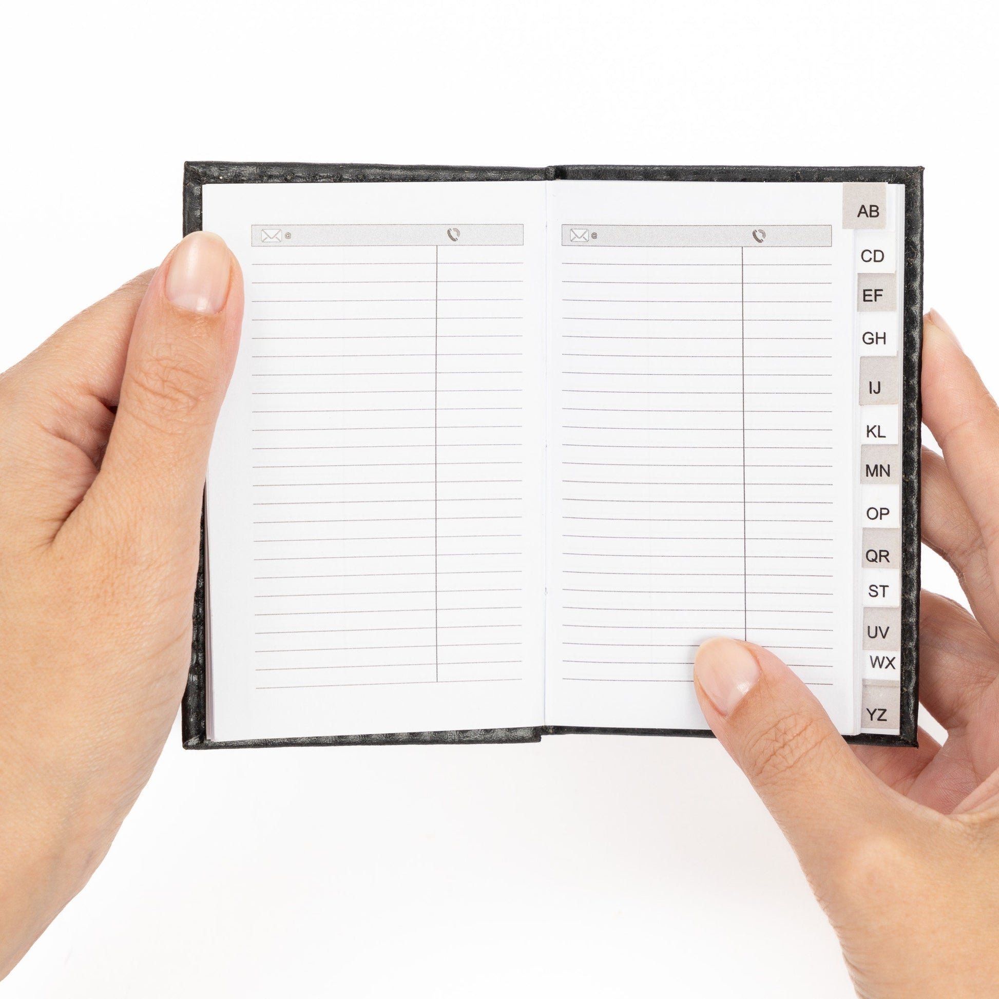 Index Address Book Leather Look Cover Executive Padded Small Sizes Notebook A-Z (Black) Etsy