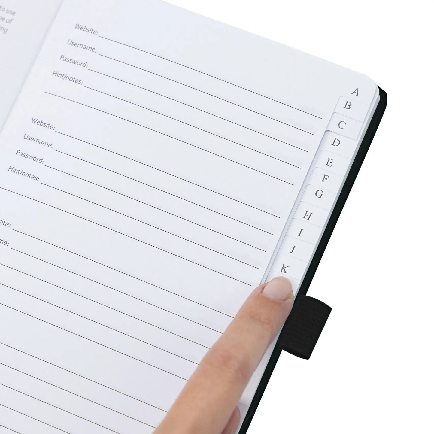 Password Username Book A-Z Index Hard Back A5 Contact Book red navy Turquoise purple red black With Pen Keechi & co.