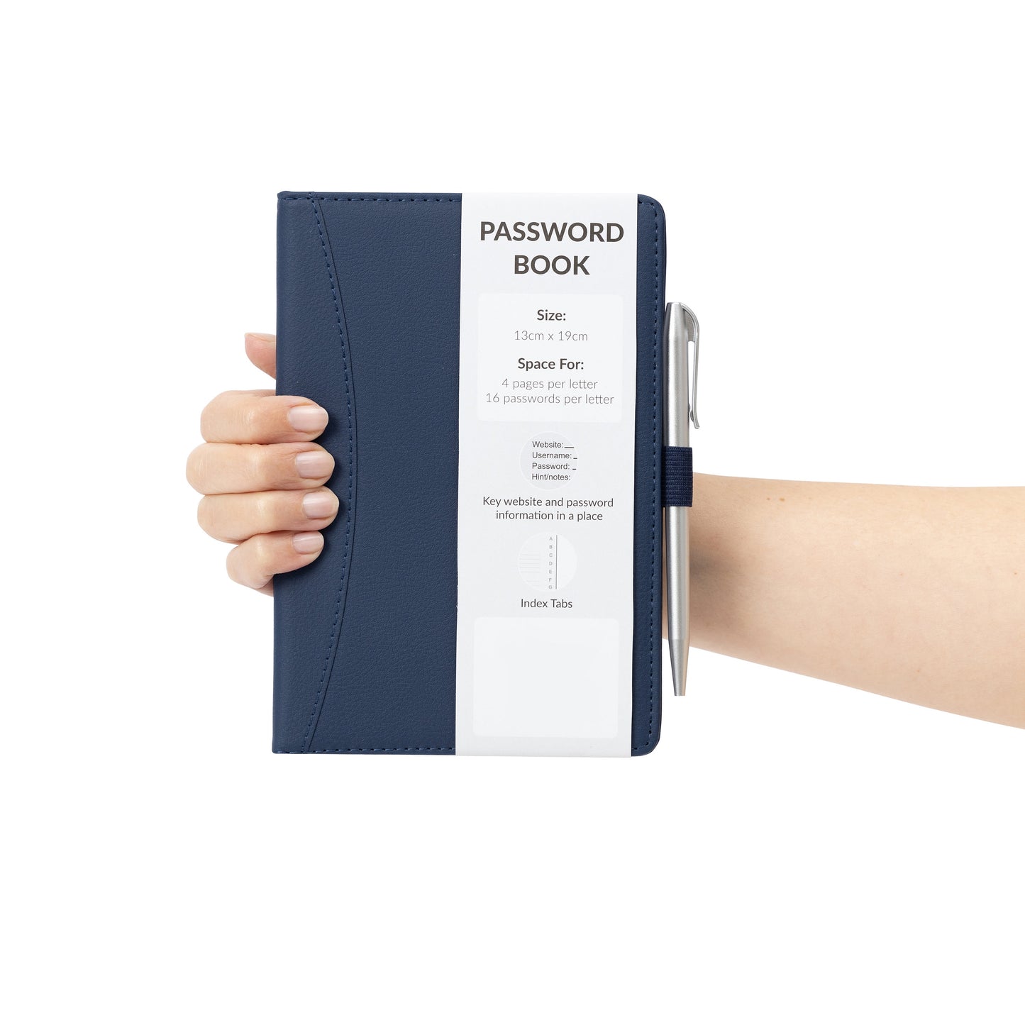 Password Username Book A-Z Index Hard Back A5 Contact Book red navy Turquoise purple red black With Pen Keechi & co.