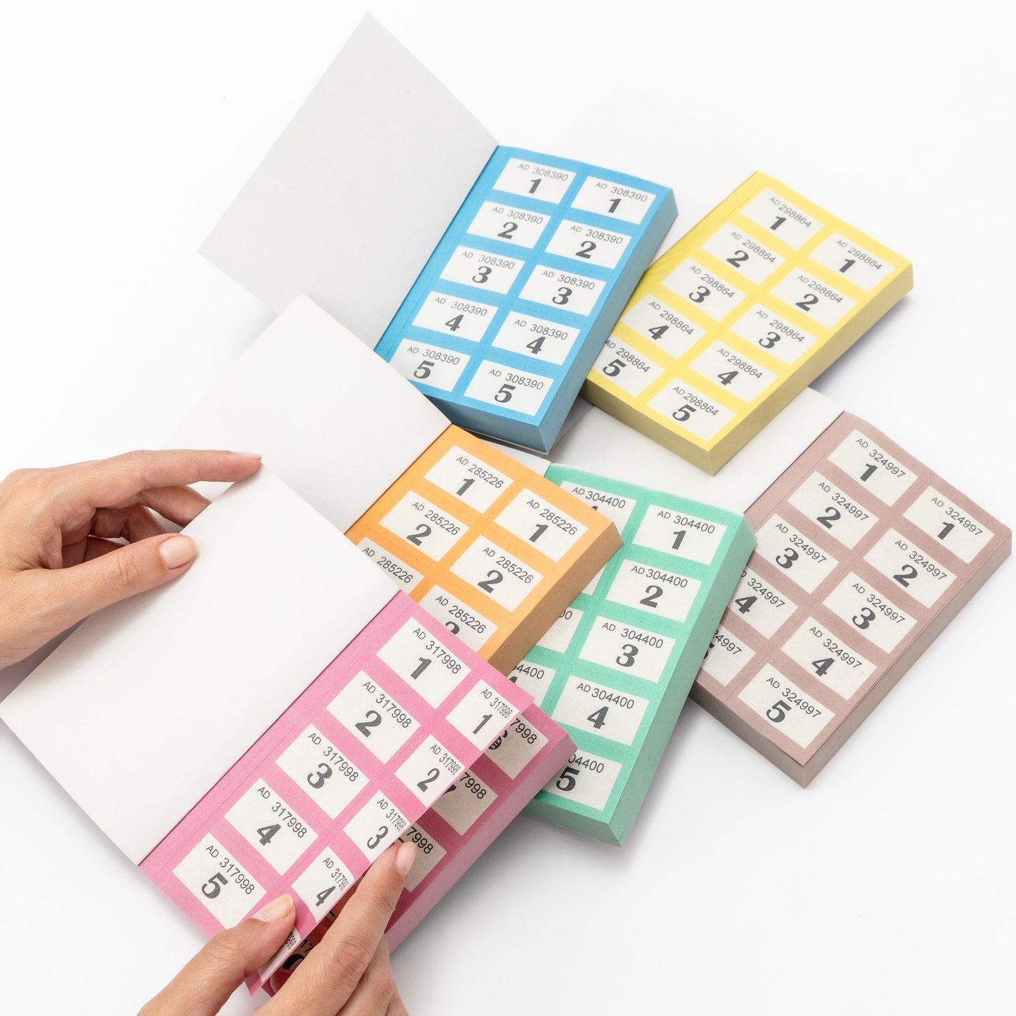 6 Books of 1-500 Cloakroom Raffle Tombola Draw Tickets Numbered Mixed colours Etsy