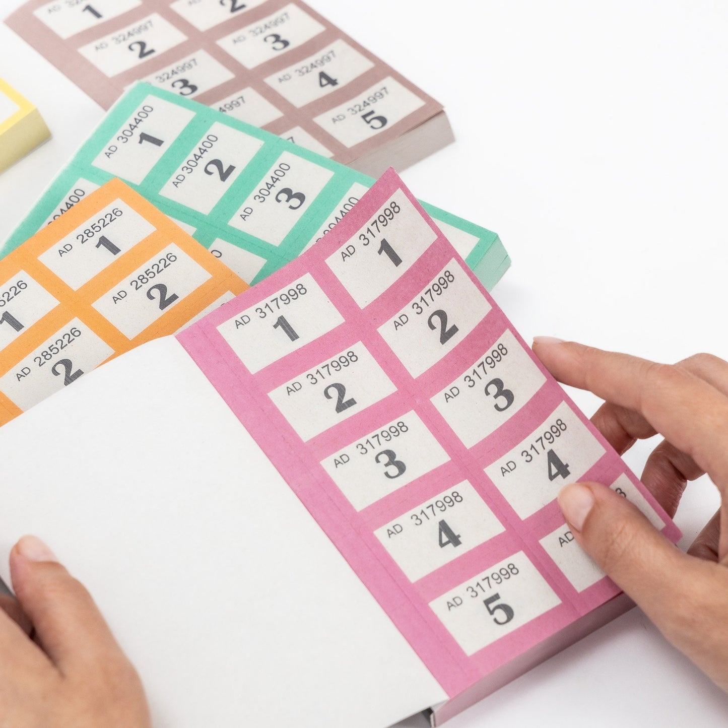 6 Books of 1-500 Cloakroom Raffle Tombola Draw Tickets Numbered Mixed colours Etsy