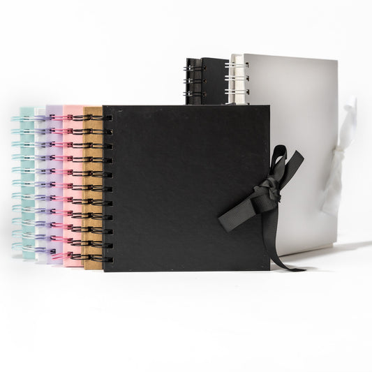 Kraft Paper Scrapbook Photo Album: 6" Square, Ribbon Tie, 50 Pages Etsy