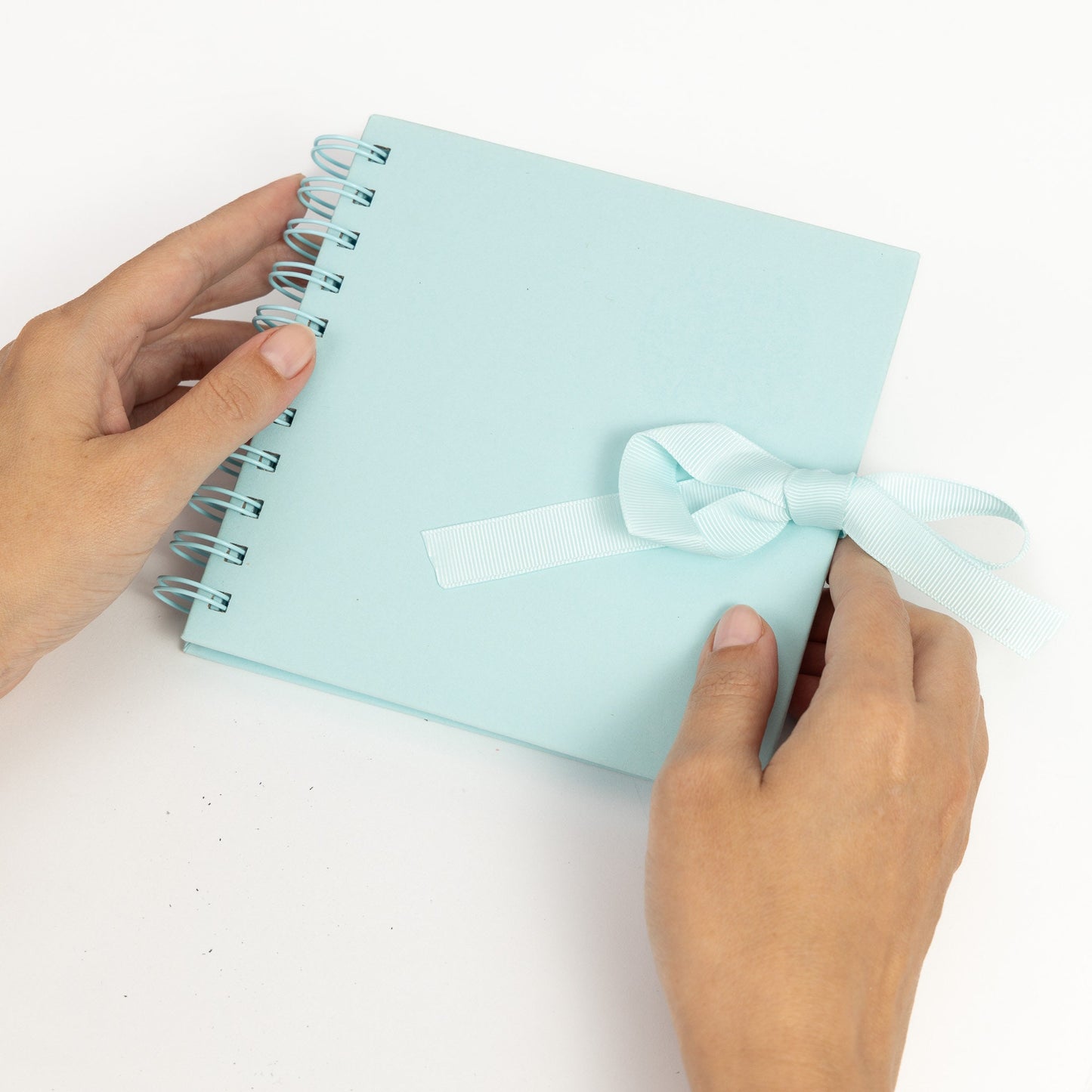 Kraft Paper Scrapbook Photo Album: 6" Square, Ribbon Tie, 50 Pages
