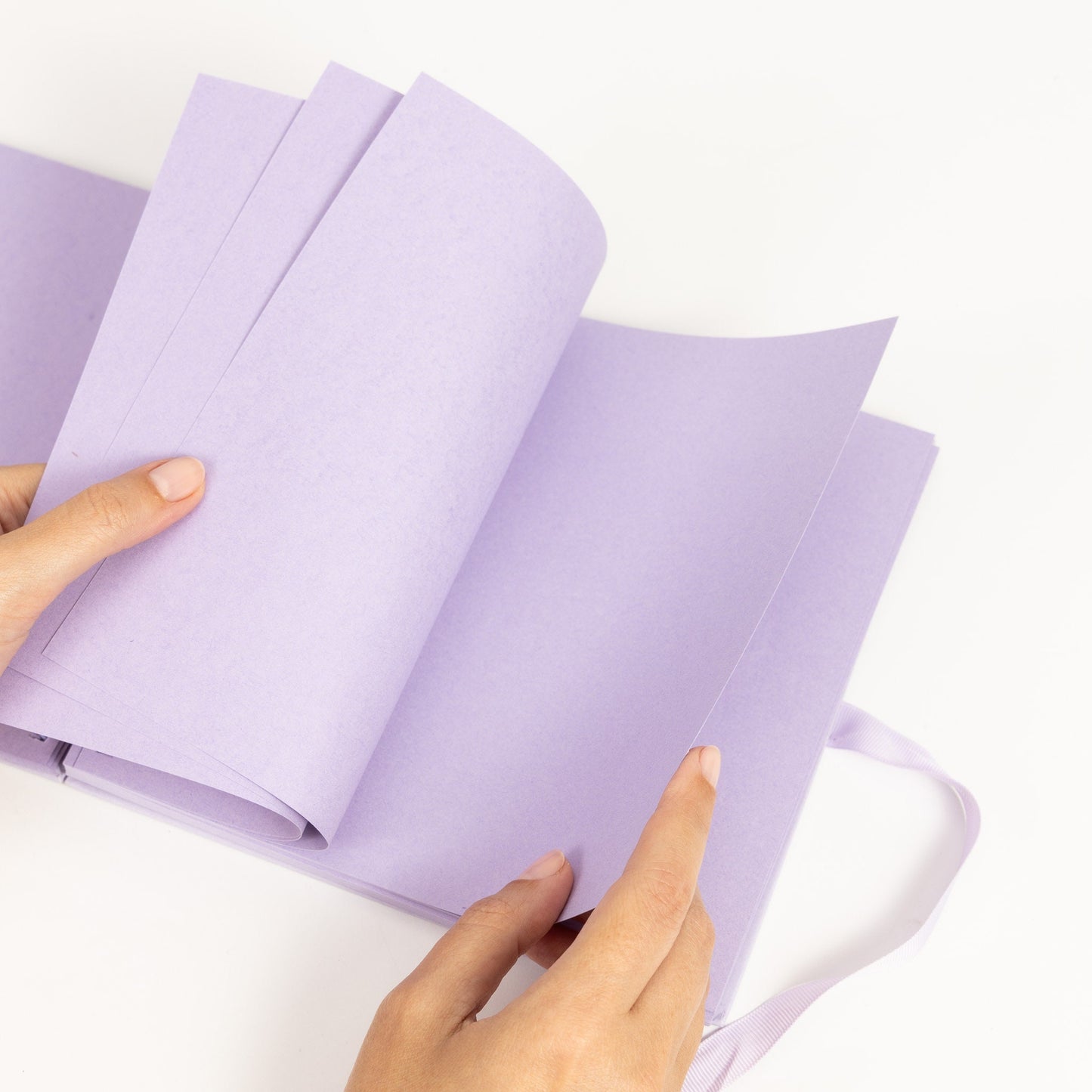 Kraft Paper Scrapbook Album: 8 inch Square Spiral Bound with Ribbon