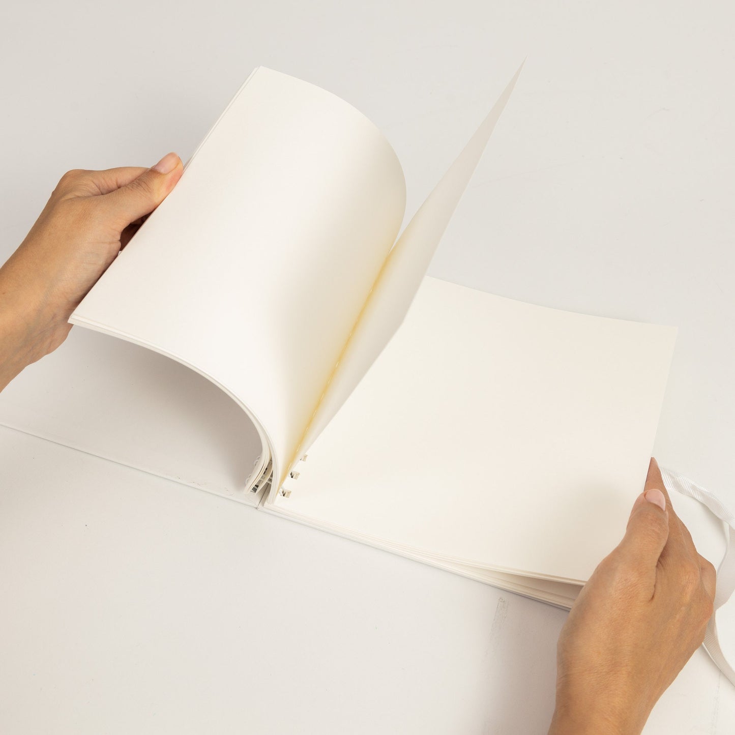 Kraft Paper Scrapbook Album: 8 inch Square Spiral Bound with Ribbon