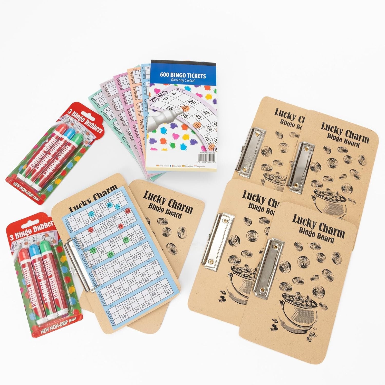 Family Bingo Fun Set 6 Colorful Dabbers 6 Books and 6 Game Boards for Unforgettable Game Nights Etsy