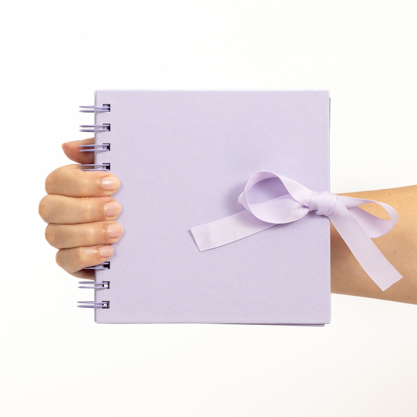 Kraft Paper Scrapbook Photo Album: 6" Square, Ribbon Tie, 50 Pages