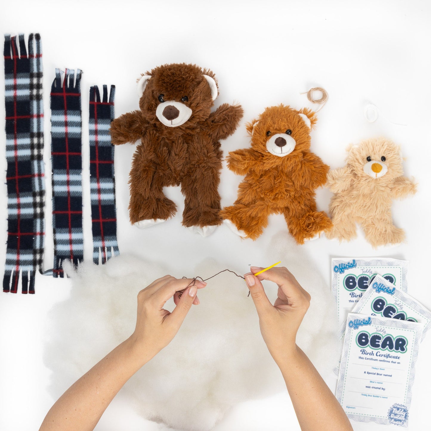 3 Make Your Own Christmas Teddy Bear Complete Set Fill Filling Build Create Xmas Etsy