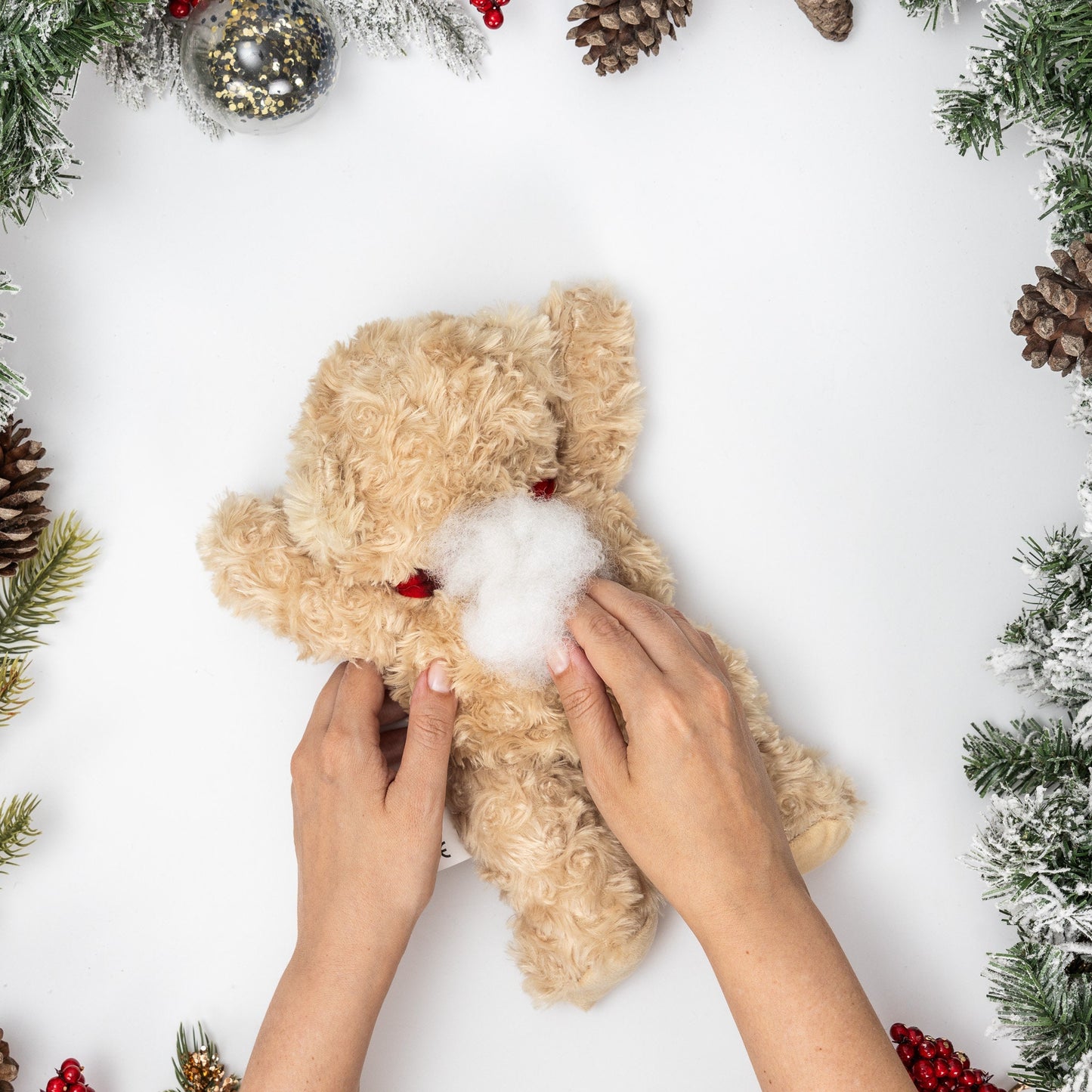 Make Your Own Christmas Teddy Bear Complete Set Fill Filling Build Create Xmas Keechi & co.