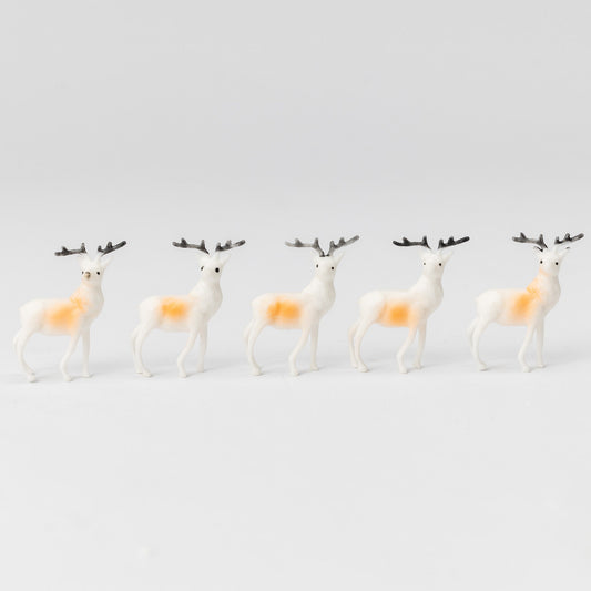 5 x Reindeer Christmas Cake Decorations yule log cupcake toppers Etsy