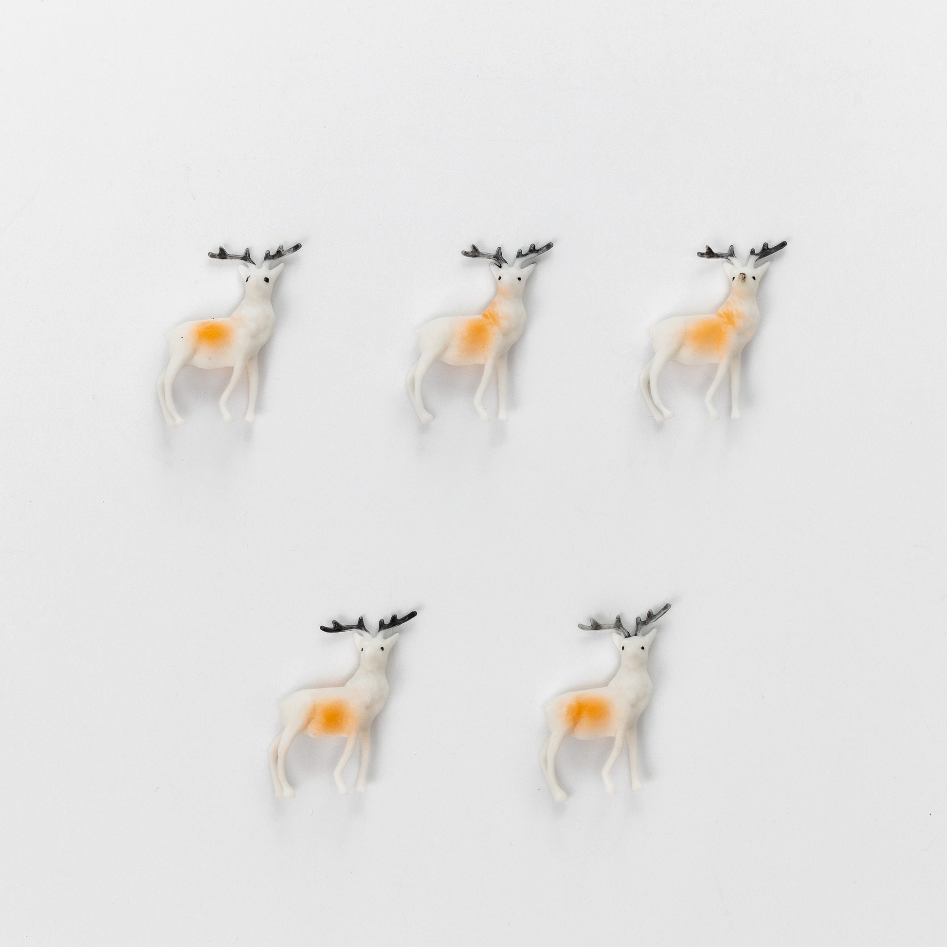 5 x Reindeer Christmas Cake Decorations yule log cupcake toppers Etsy