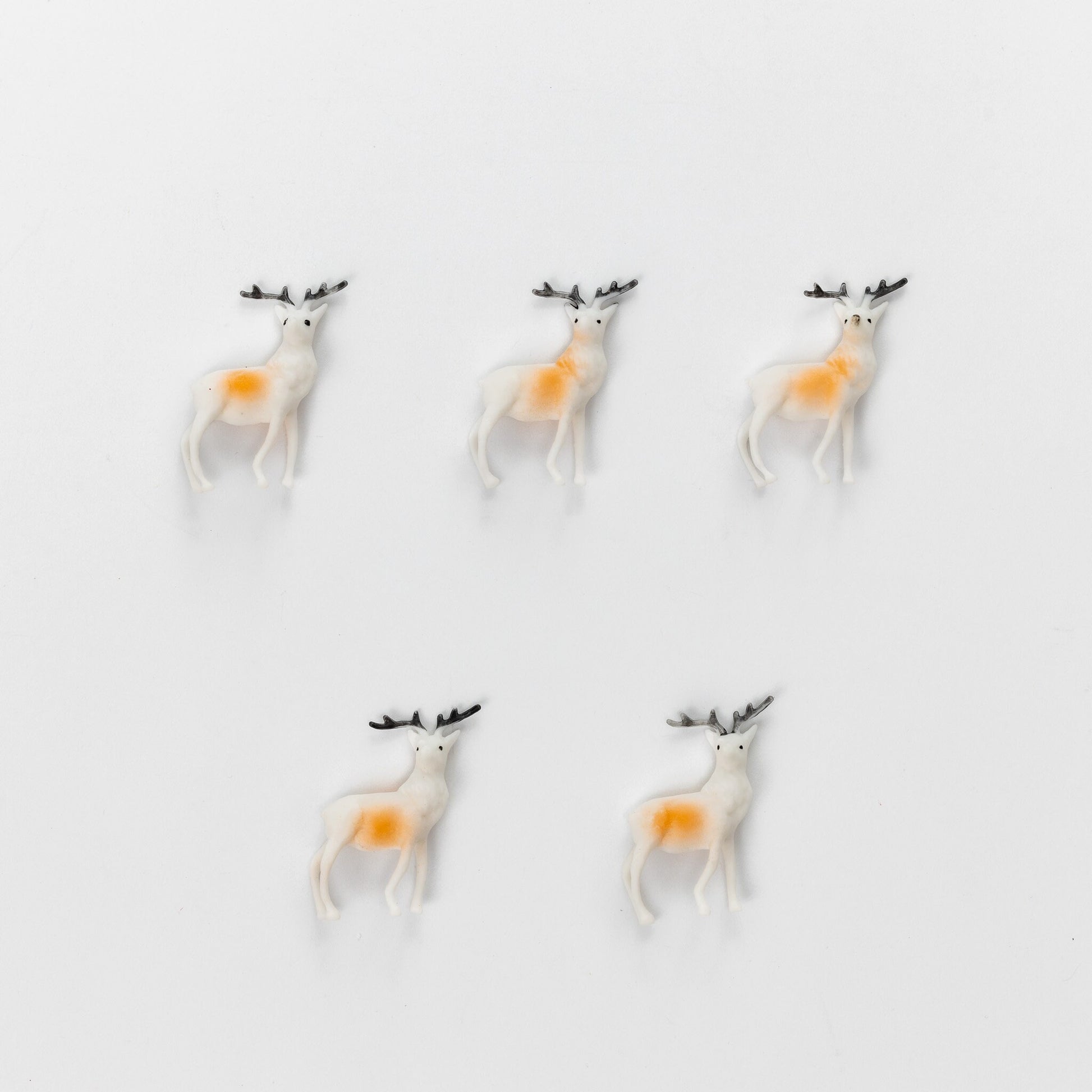 5 x Reindeer Christmas Cake Decorations yule log cupcake toppers Etsy