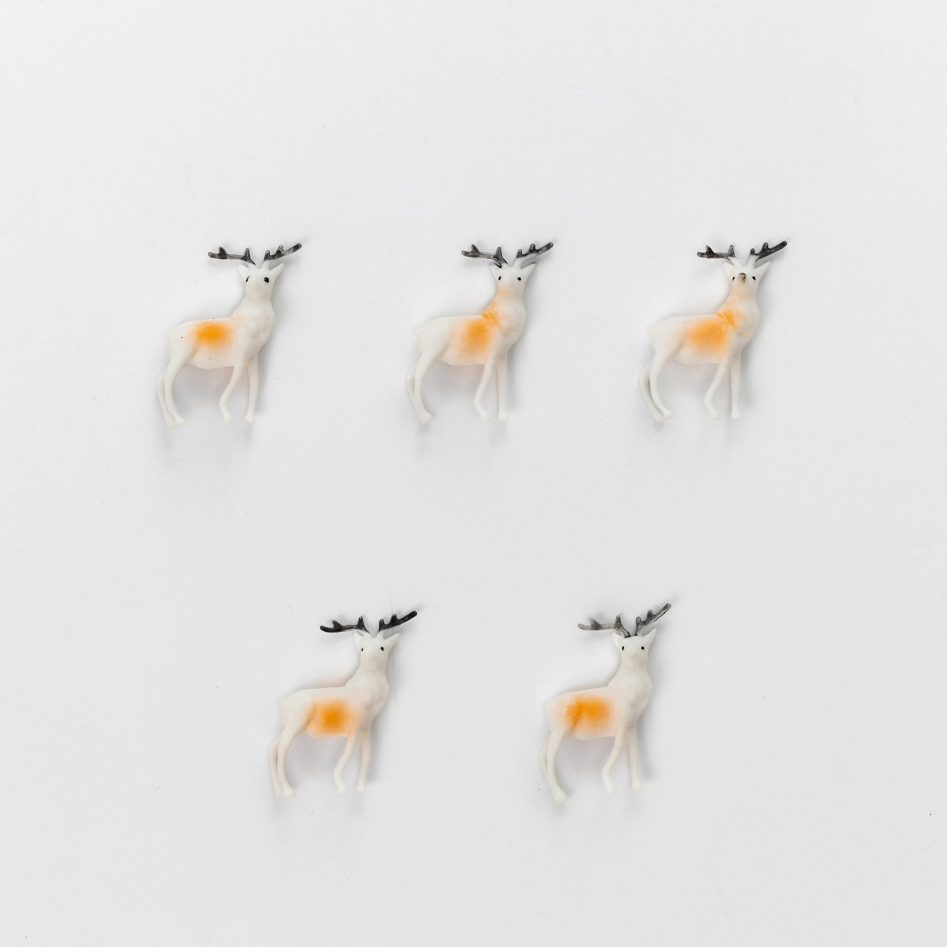 5 x Reindeer Christmas Cake Decorations yule log cupcake toppers Etsy