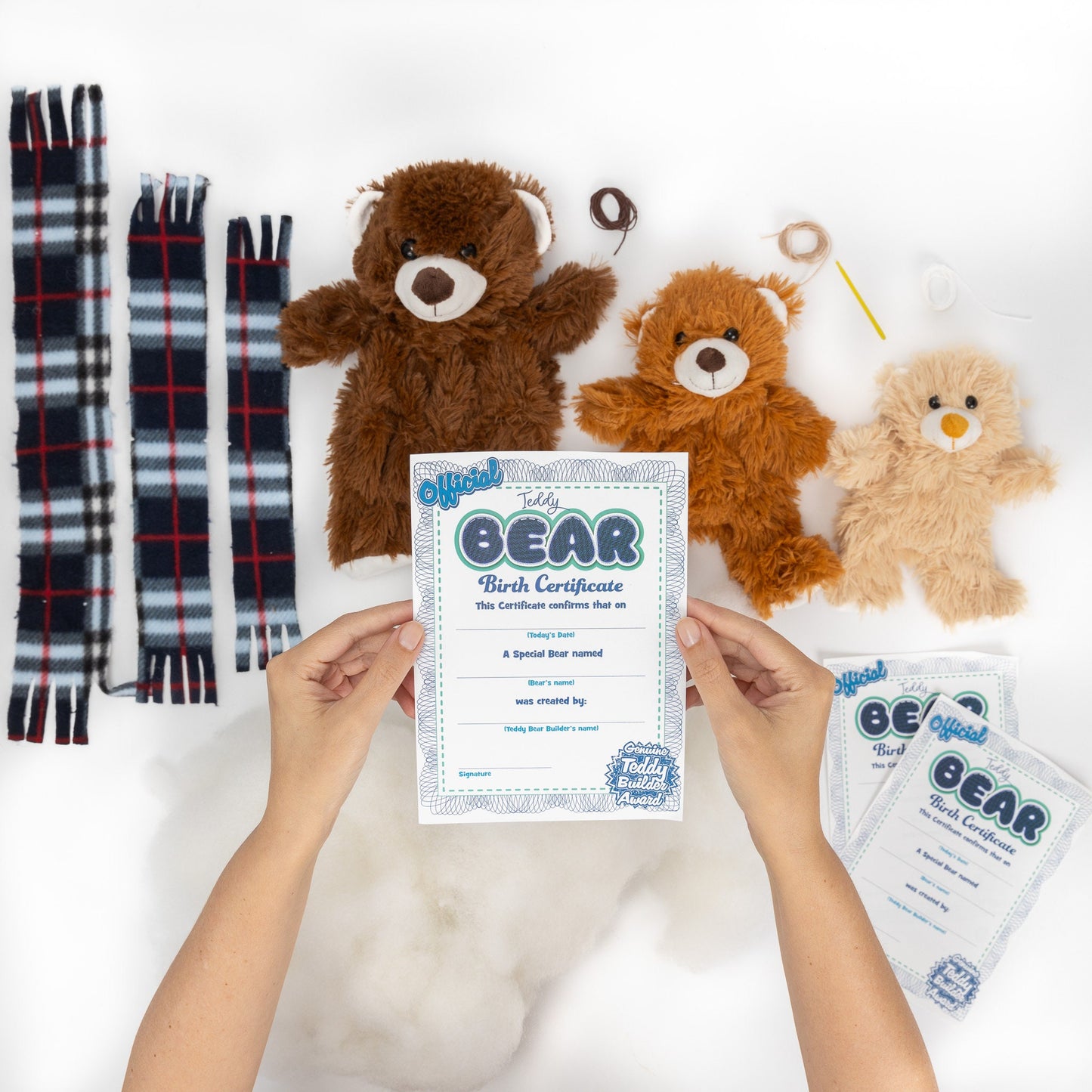 3 Make Your Own Christmas Teddy Bear Complete Set Fill Filling Build Create Xmas Etsy