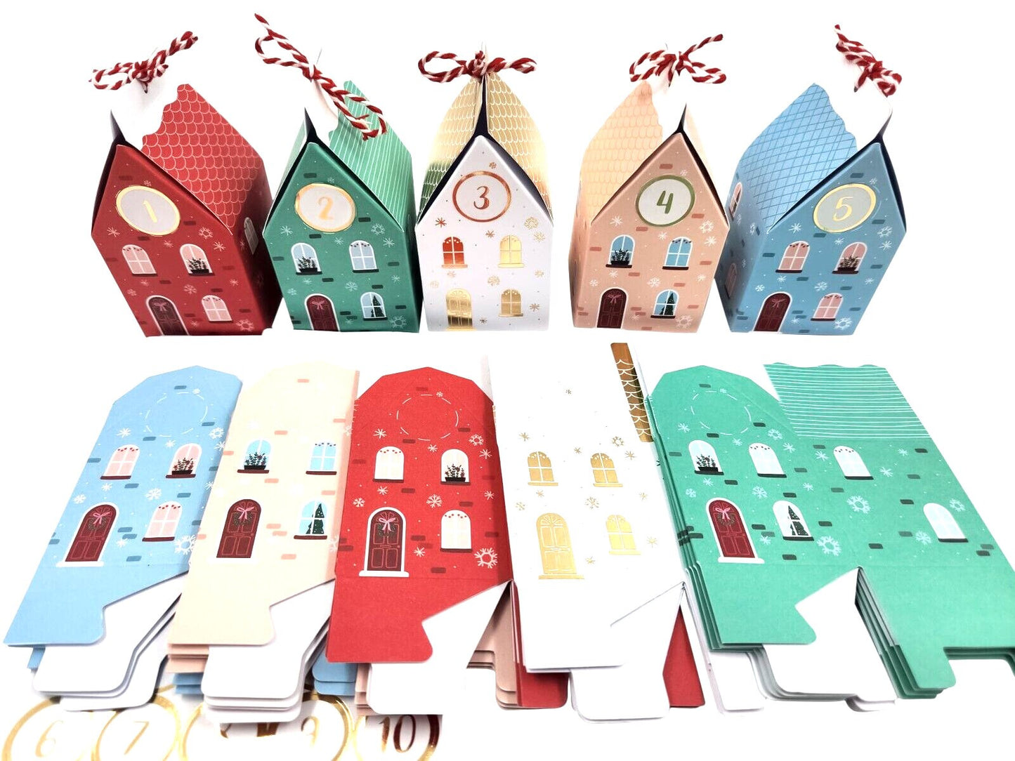 Advent Calendar Make & Fill Your Own Vintage Christmas Tree Decoration Cottages Keechi & co.