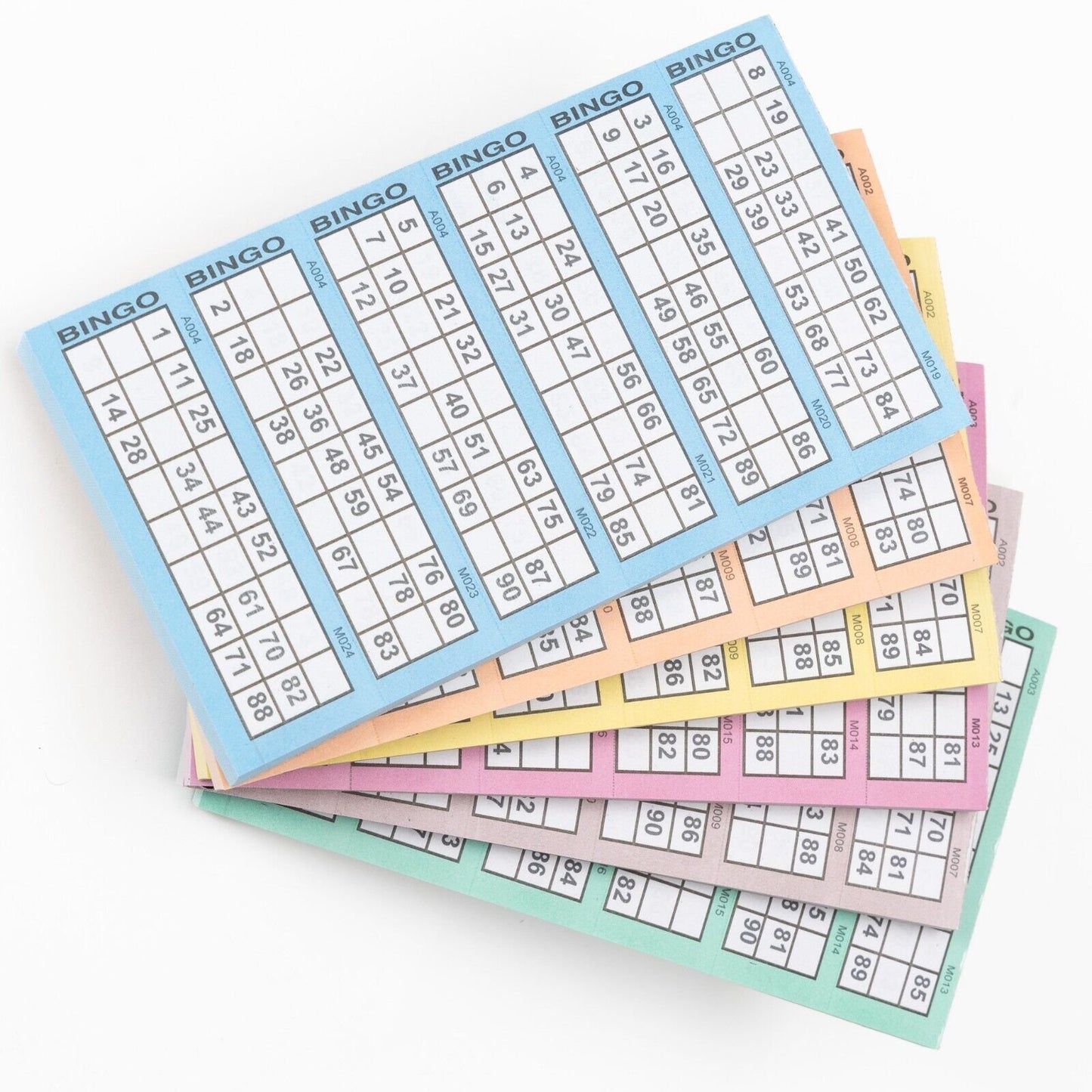 Bingo Tickets Security Coded 600 Perforated Fun Game Activity 21 x 12cm 6 Books
