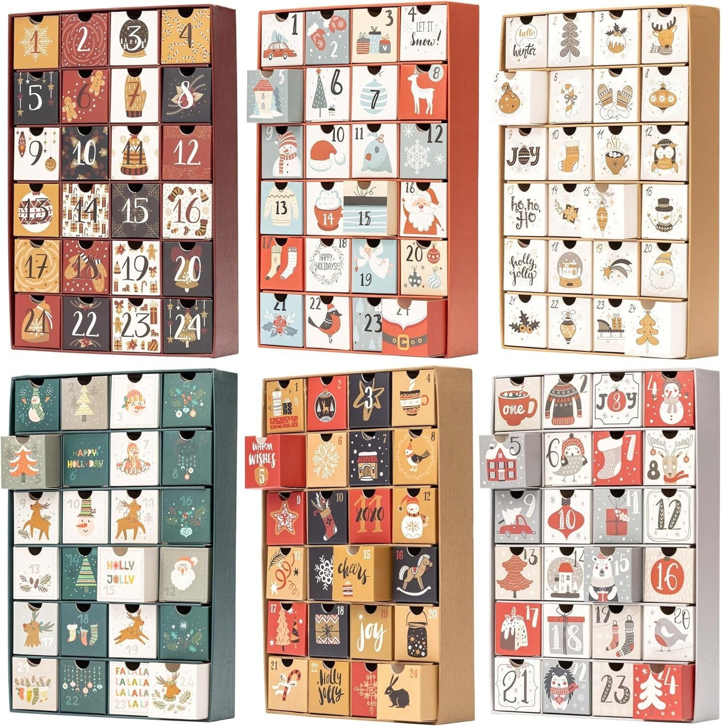 DIY Christmas Advent Calendar: 24 Fillable Drawers, Reusable Etsy