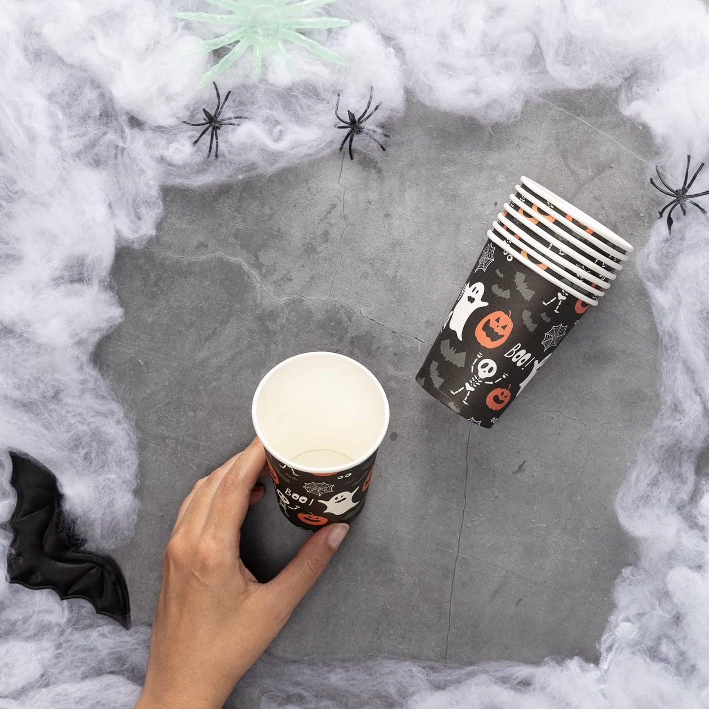 Halloween Paper Cups 270ml Kids Party Decoration Prop Decor Tableware 8 x Etsy