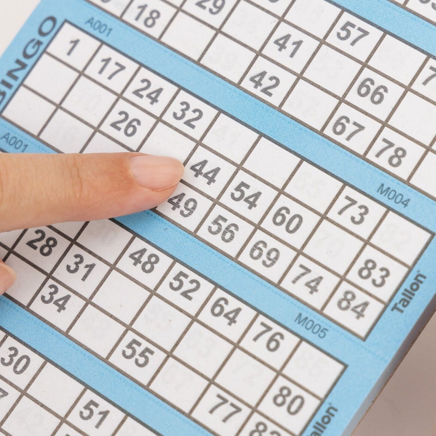 Bingo Tickets Security Coded 600 Perforated Fun Game Activity 21 x 12cm 6 Books