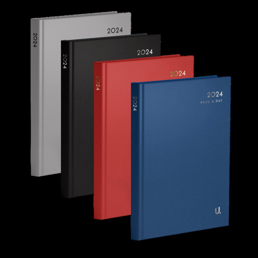 2024 A4 Page A Day for EVERY Day Diary Full Year Planner Organiser With Times
