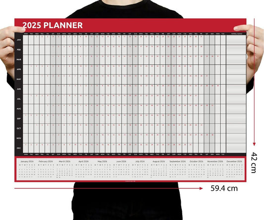 2025 A2 Size Year Wall Planner: Home Office Calendar Etsy