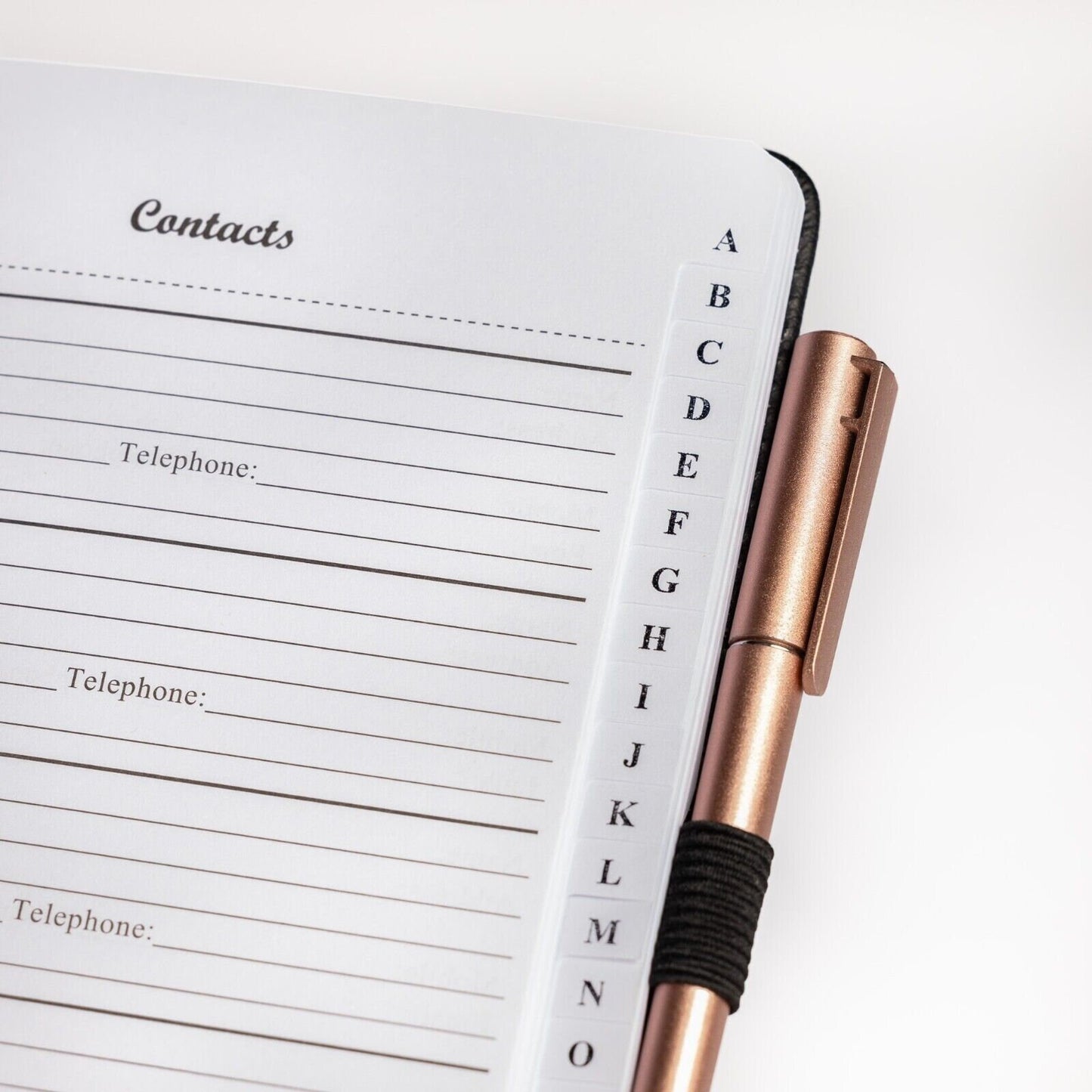 Address & Birthday Telephone Email Book A-Z Index Tabs Hard Back Contact and Pen Keechi & co.