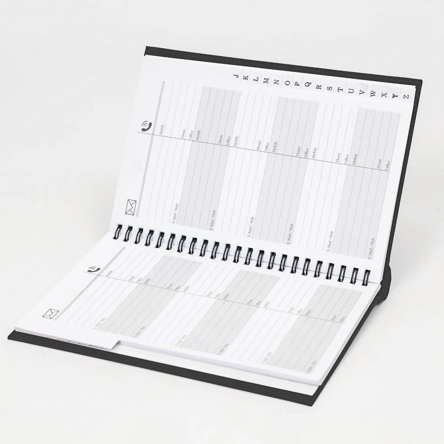 Telephone Address Book A-Z Index Tabs Hard Back Cover A5 Address Spiral Bound Keechi & co.