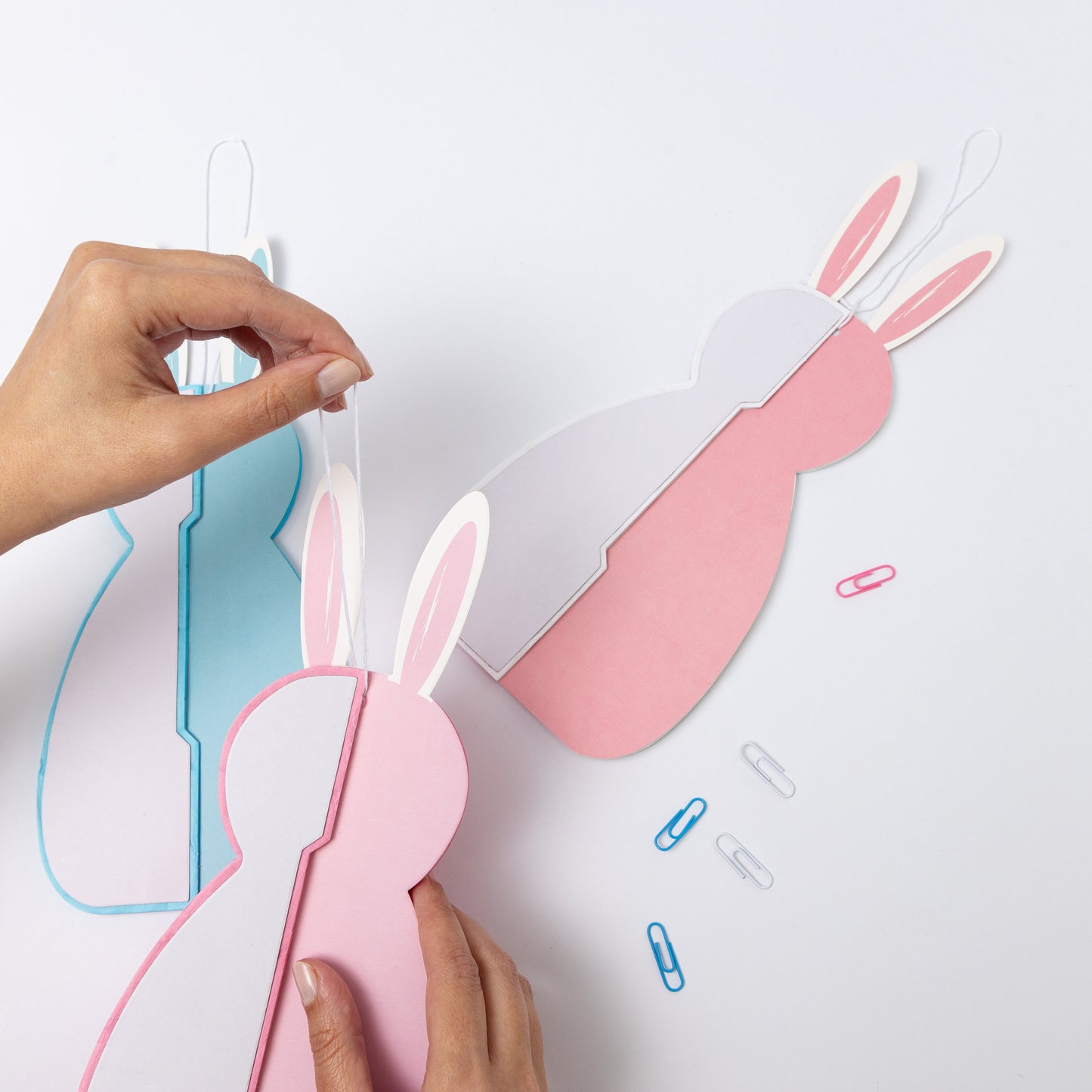3 X 30cm Honeycomb Paper Bunnies Rabbit Easter Egg Hanging Decorations Party Keechi & co.