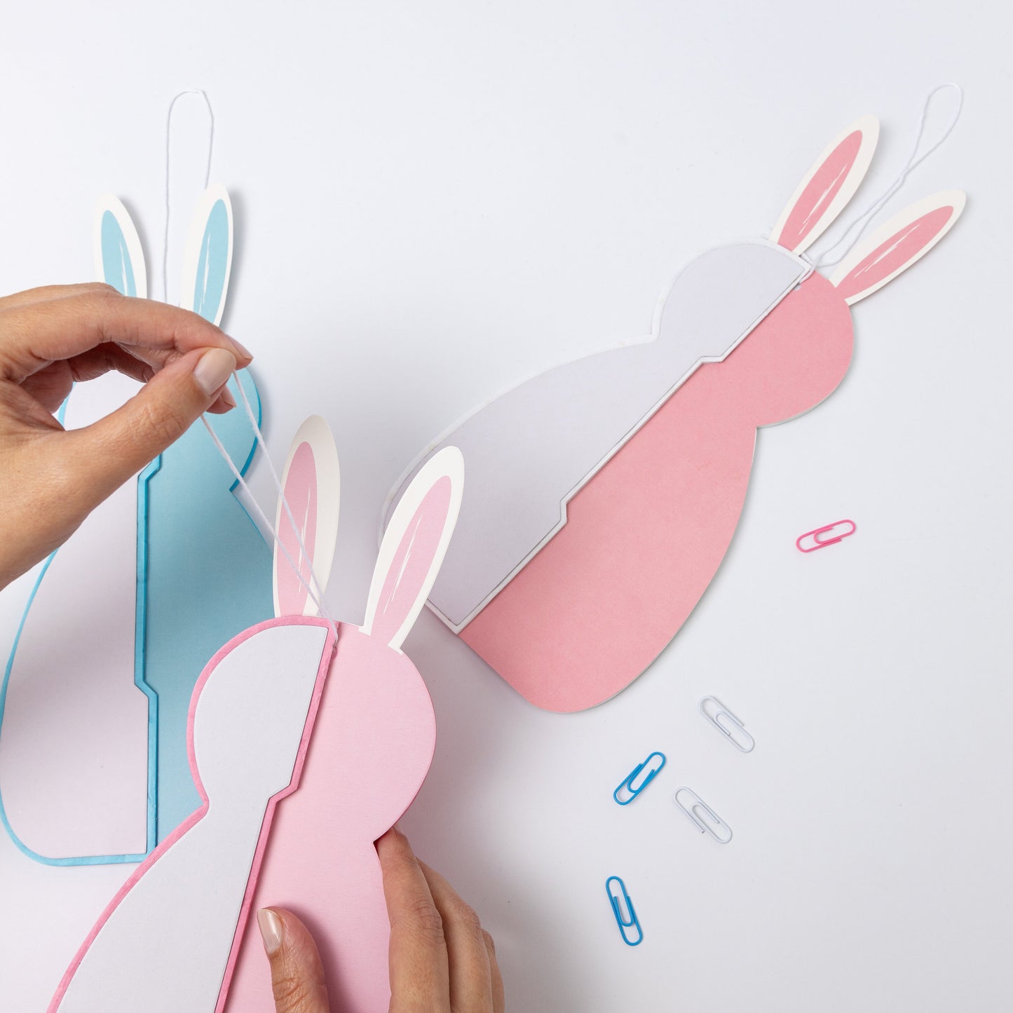 3 X 30cm Honeycomb Paper Bunnies Rabbit Easter Egg Hanging Decorations Party Keechi & co.