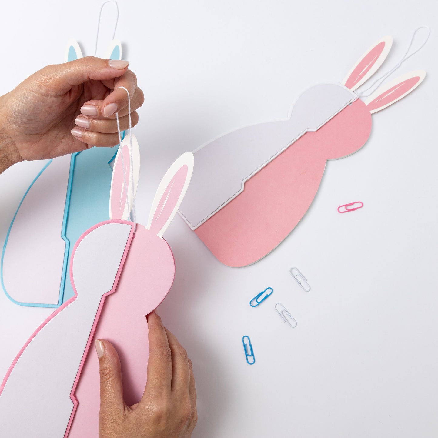 3 X 30cm Honeycomb Paper Bunnies Rabbit Easter Egg Hanging Decorations Party Keechi & co.