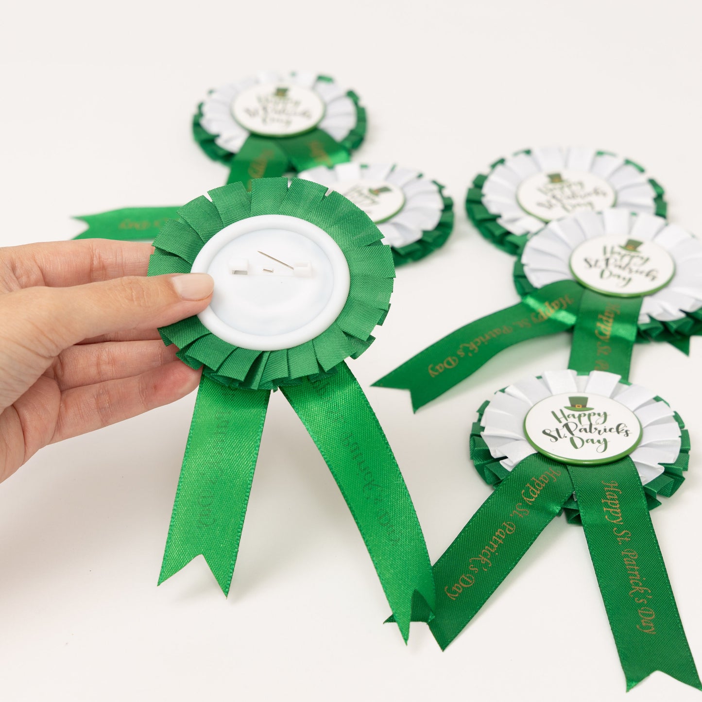 St Patrick's Day Rosette Badge: Irish Shamrock Party Accessory Etsy