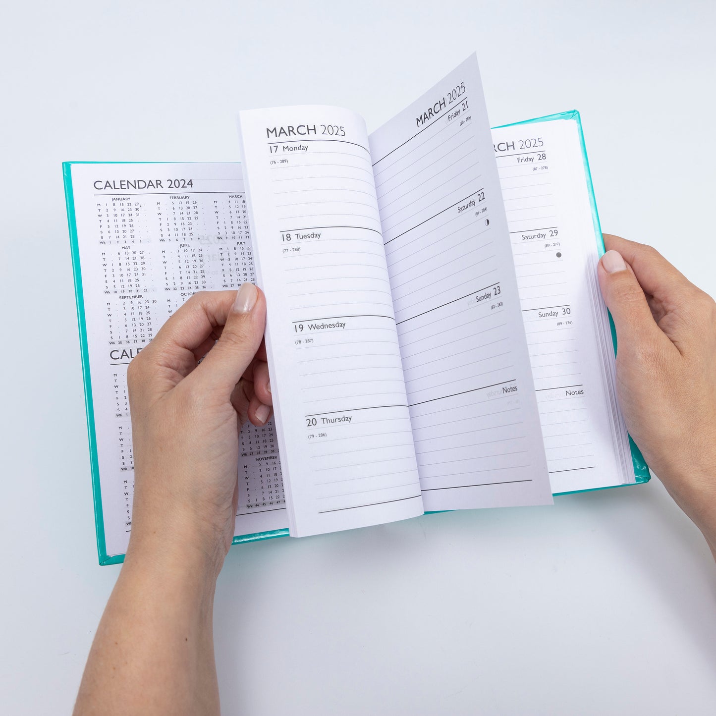 A5 Week to view 2024-2025 Academic Diary School Office Mid Year Teacher Hardback Keechi & co.