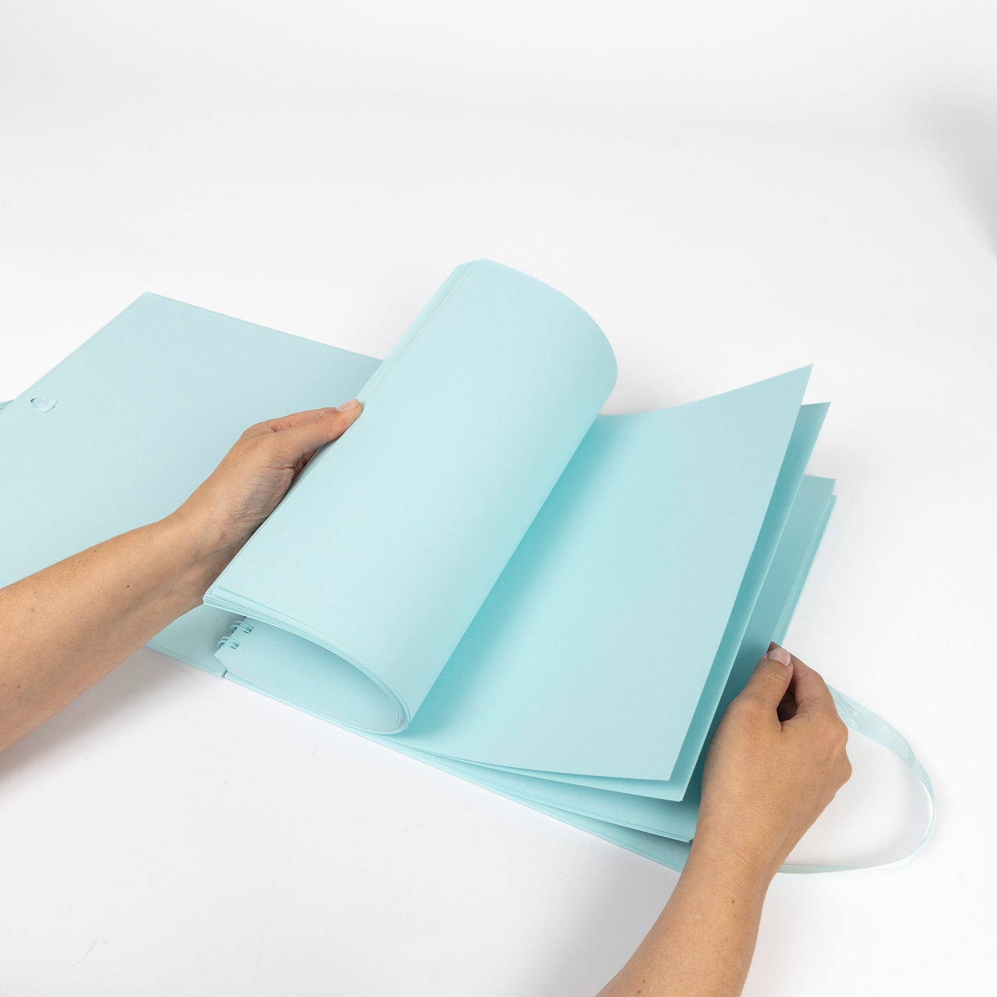 Kraft Paper Scrapbook Album: 12" Square, Spiral Bound with Ribbon