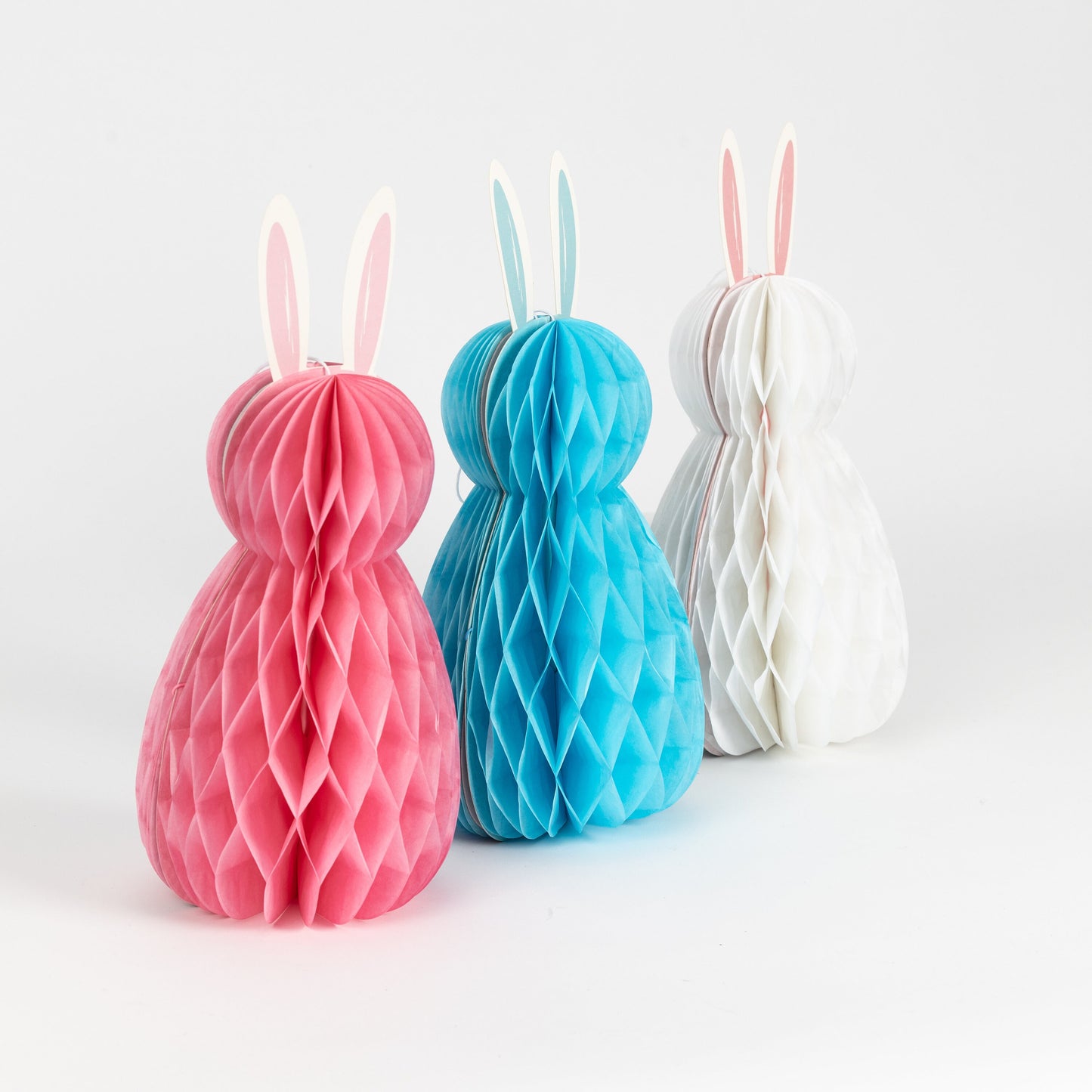 3 X 30cm Honeycomb Paper Bunnies Rabbit Easter Egg Hanging Decorations Party Keechi & co.