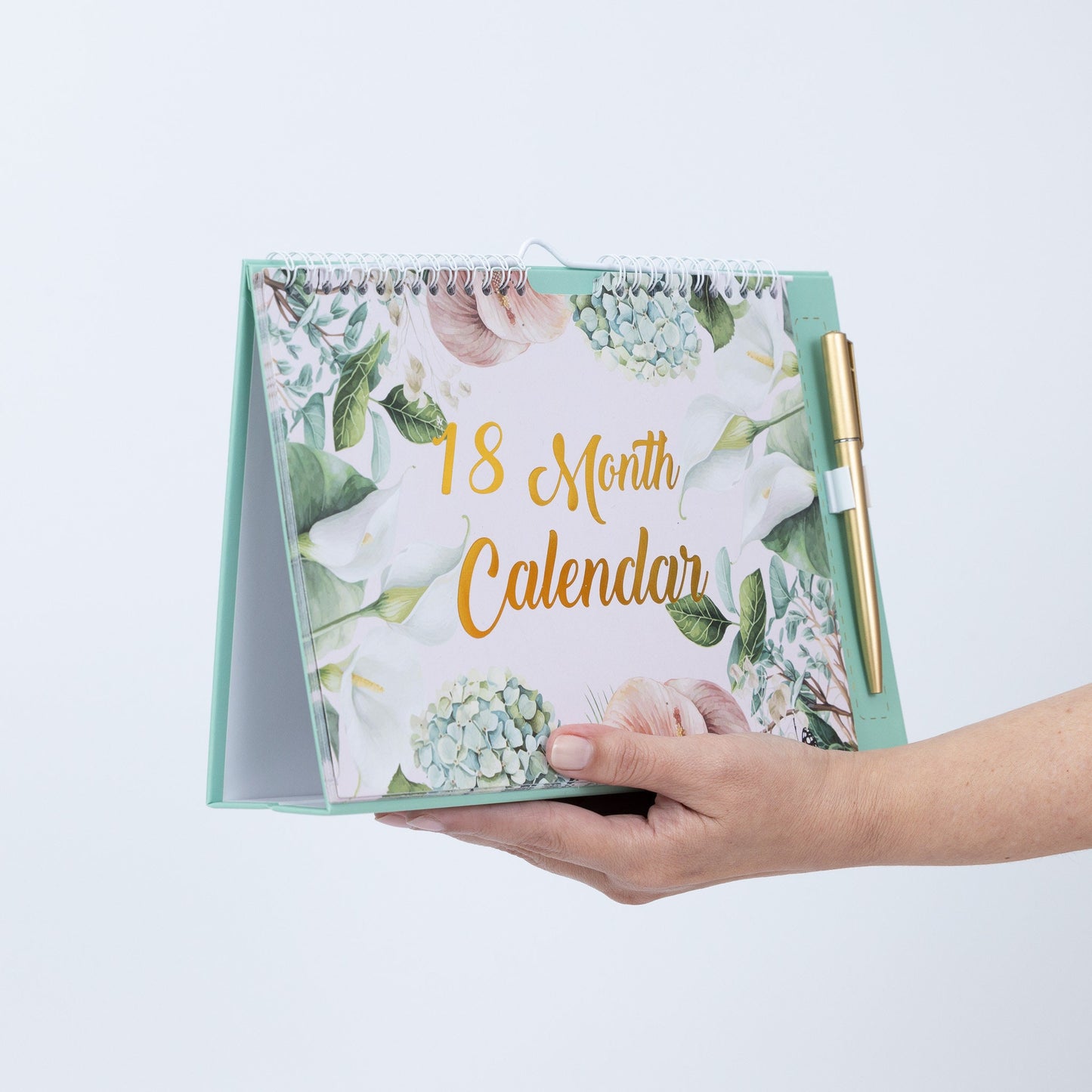 2024 2025 Month To View Stand Up Desk Top Free Standing Wall Calendar 18 Month Keechi & co.