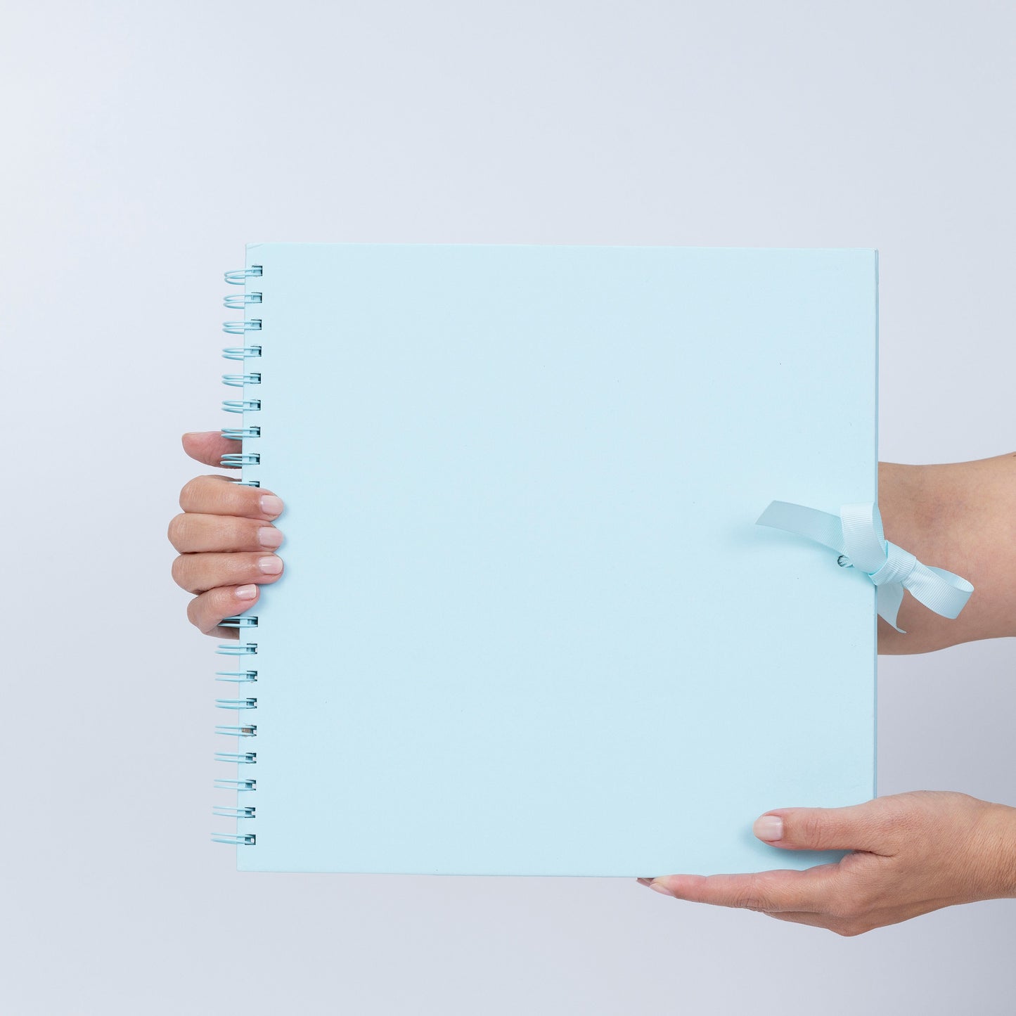 Kraft Paper Scrapbook Album: 12" Square, Spiral Bound with Ribbon