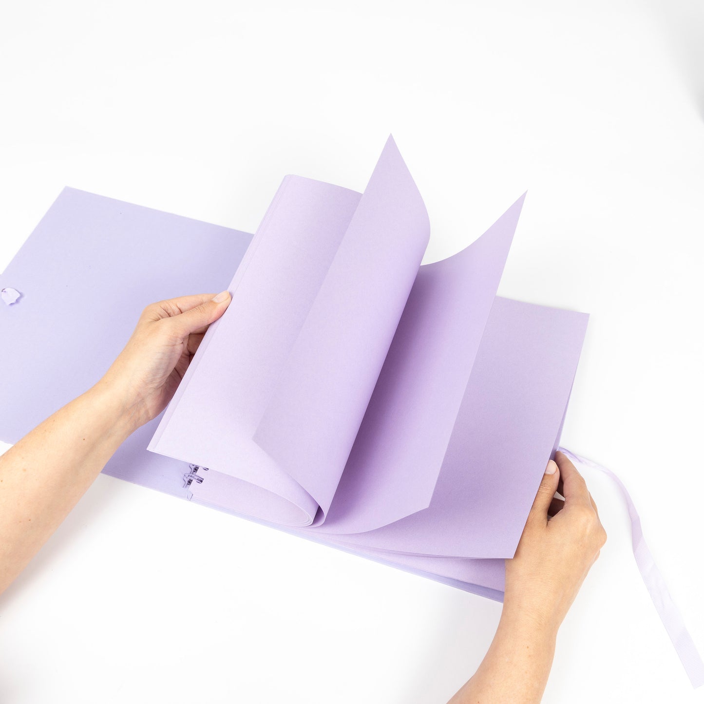 Kraft Paper Scrapbook Album: 12" Square, Spiral Bound with Ribbon